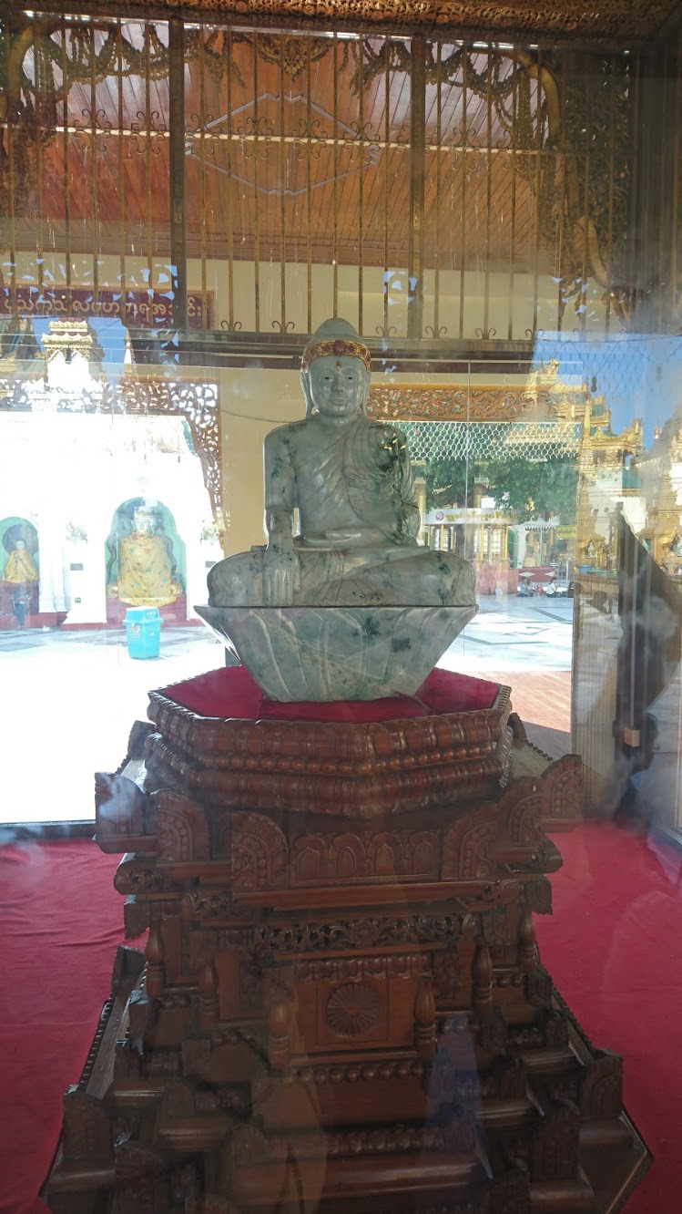 Created in 1999, this jade Buddha was carved from 324kg of jade from northern Burma, and is also inlaid with gold, rubies, and diamonds.