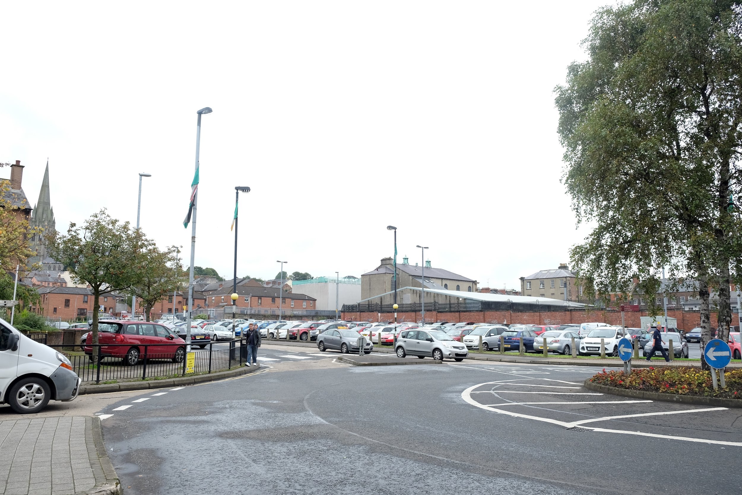 The roundabout at William Street, generally considered the start of the Bogside.