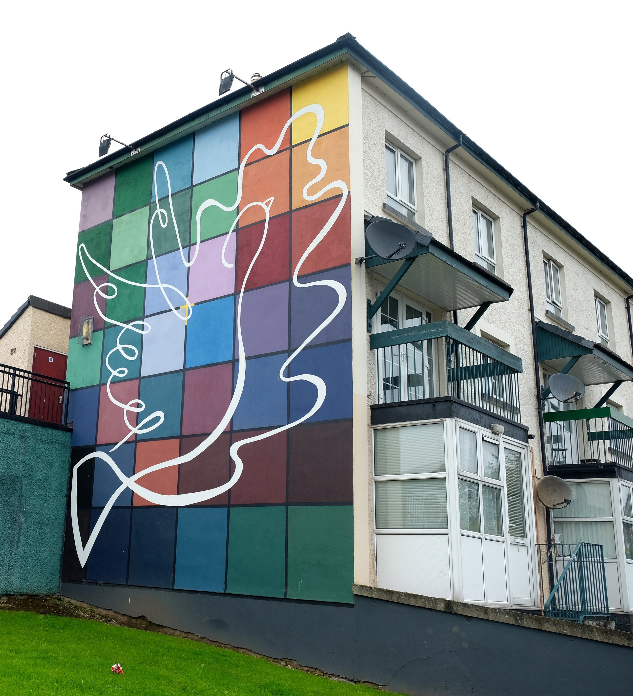 The Peace Mural - one of the more recent ones to be completed. Finished and unveiled in July 2004.