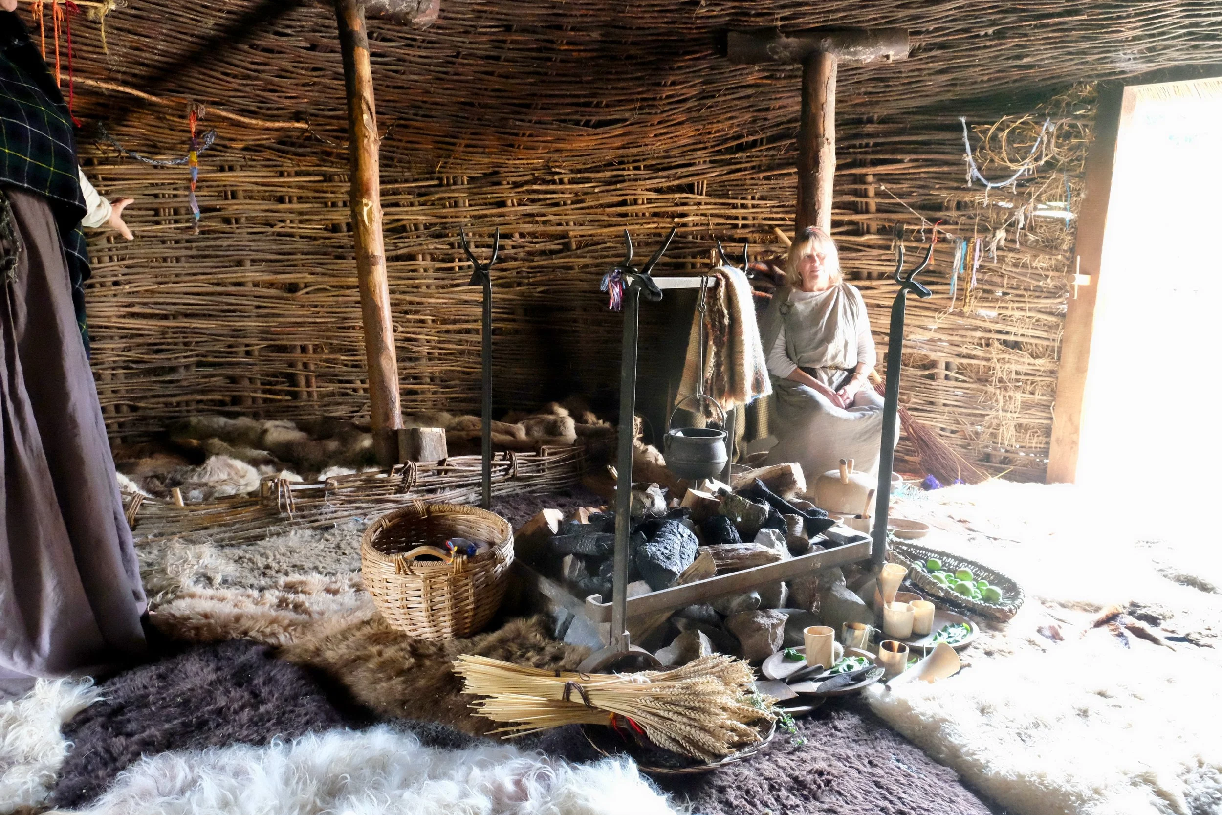 The inside of a traditional mound house, where a family of up to 8 could live.