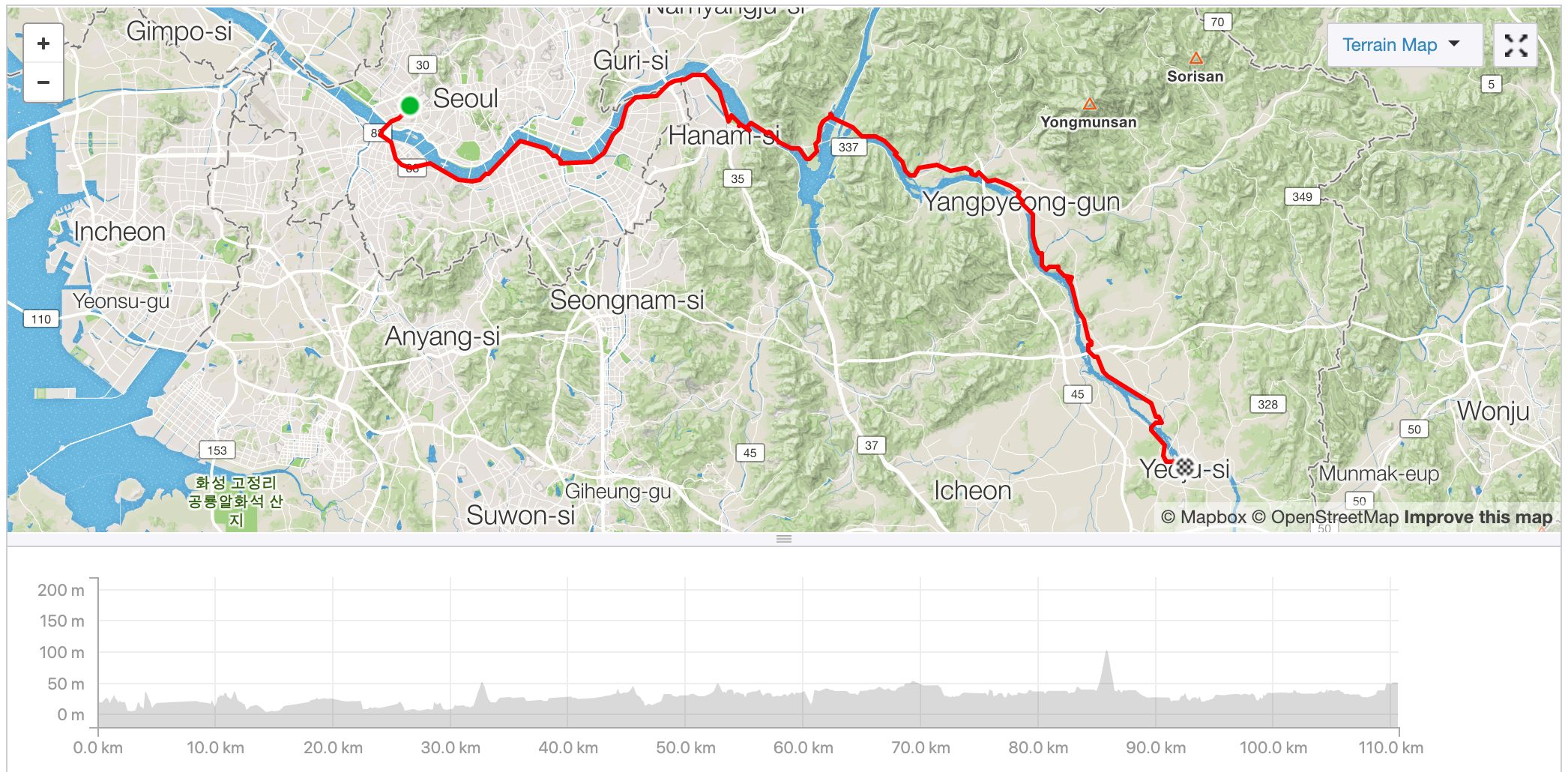 To interact with this map, visit Jess’s Strava account here .