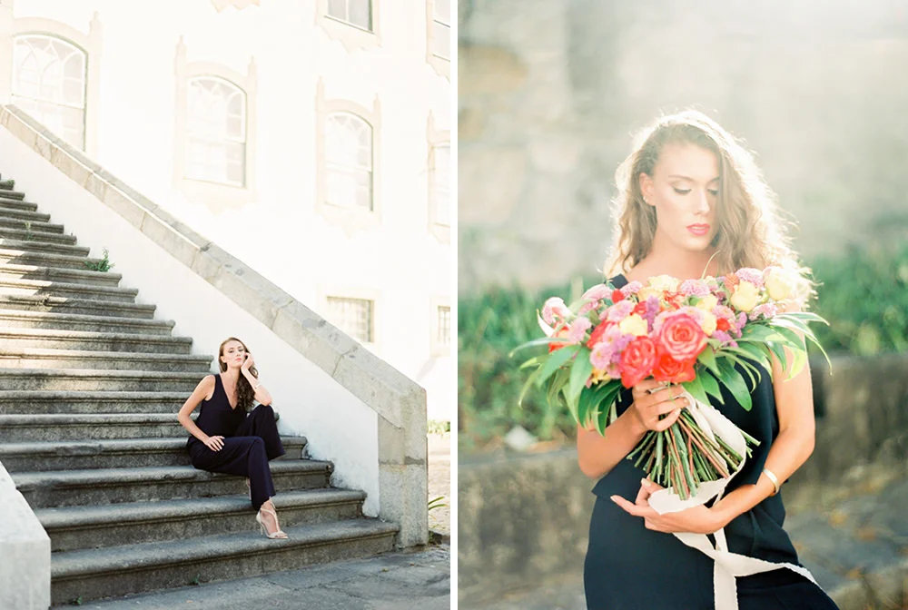 wedding fashion editorial in Oporto, Portugal