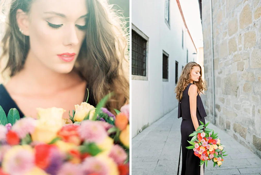 wedding fashion editorial in Oporto, Portugal