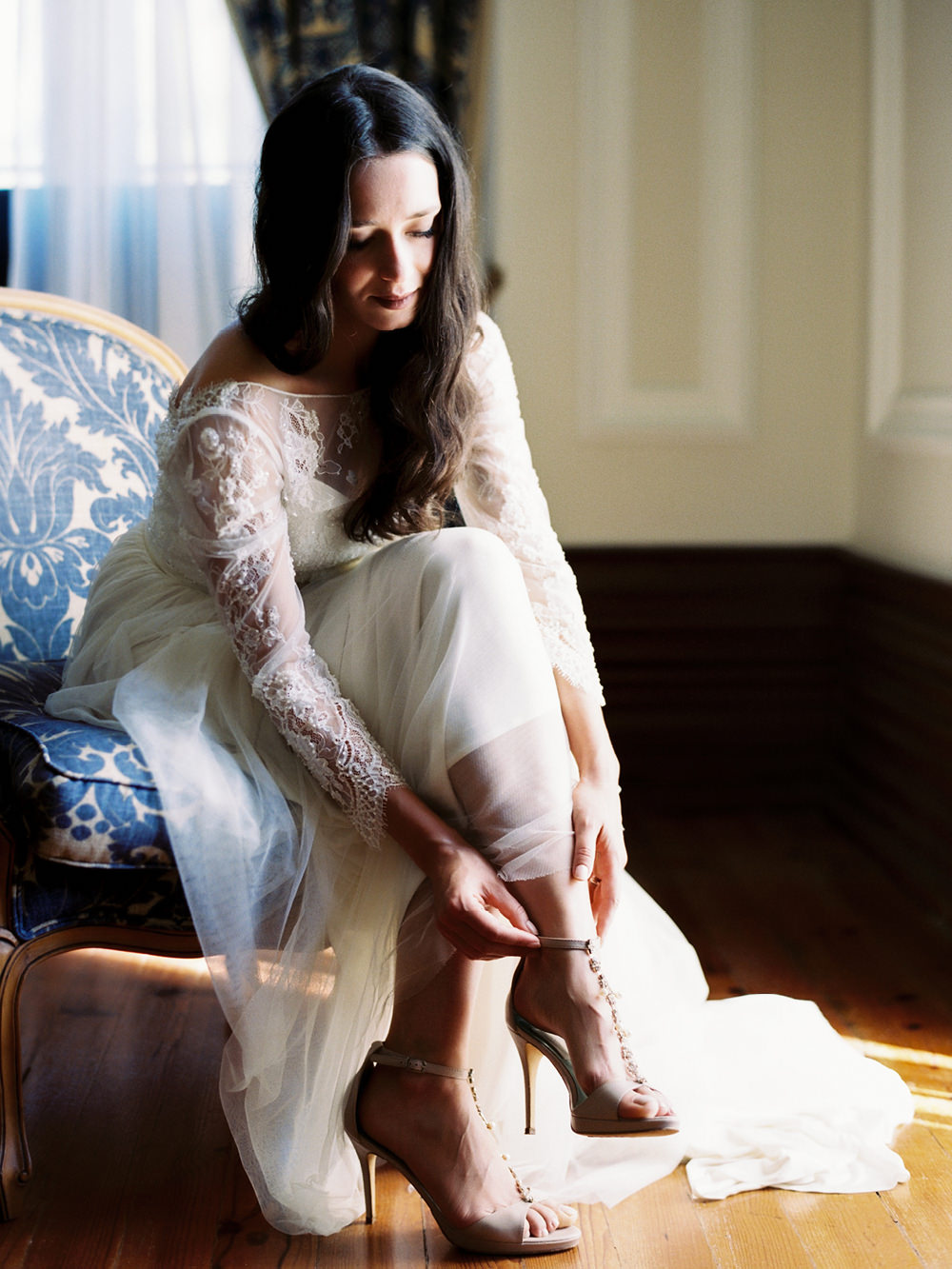 film wedding photography bride shoes