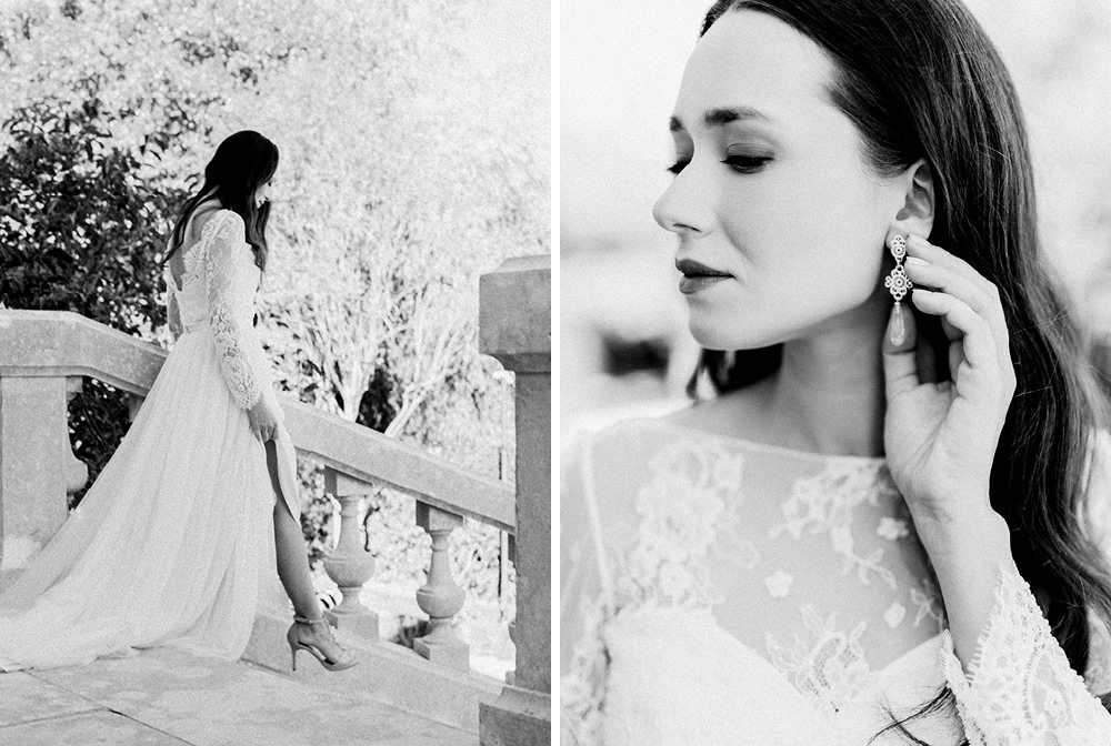 film fineart wedding photography bride dress