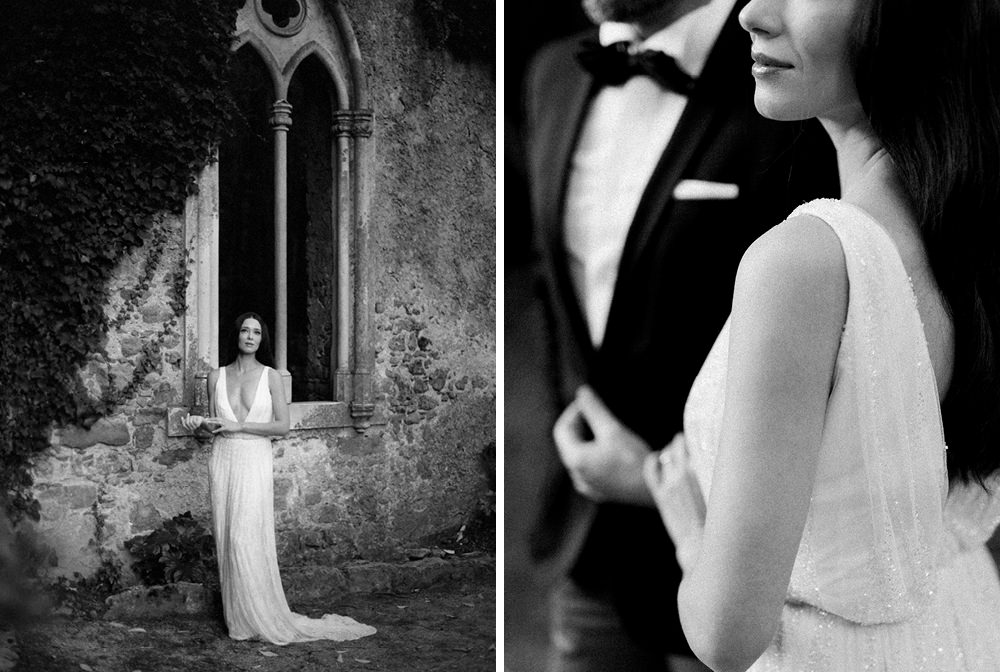 film fineart wedding photography bride and groom