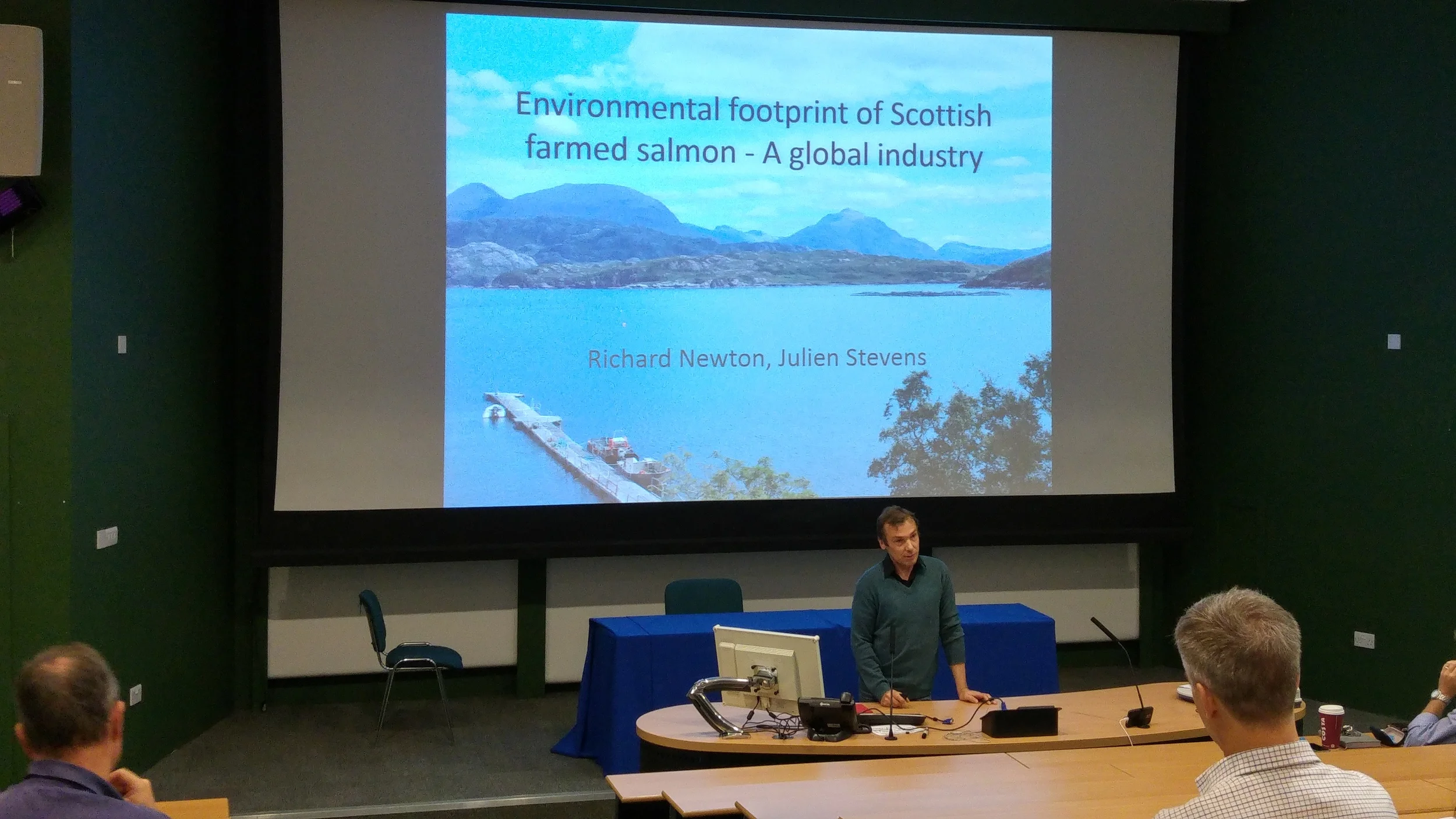 Richard Newton presents at the Stirling Salmon Science Symposium