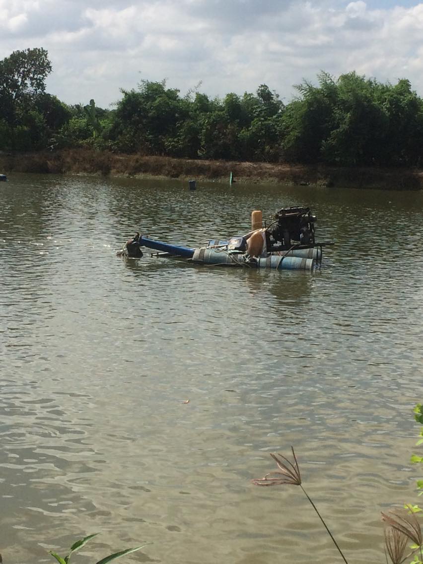 The sludge pump is moved regularly between ponds - Clear evidence to show removing pond sludge on a regular basis maintains and in some cases increases yields.........