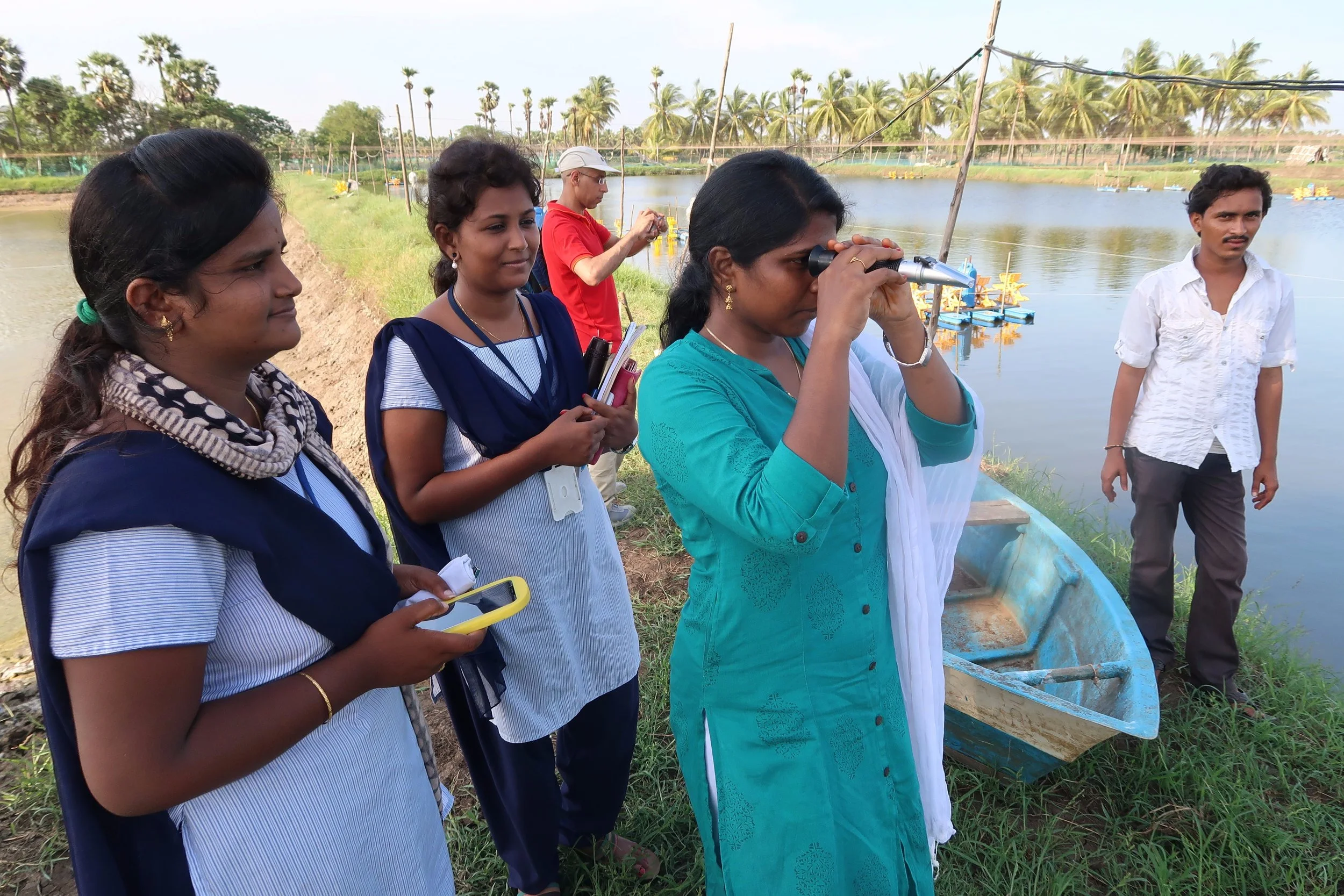 Pithapur Rajah's College students assisting on the IMAQulate project