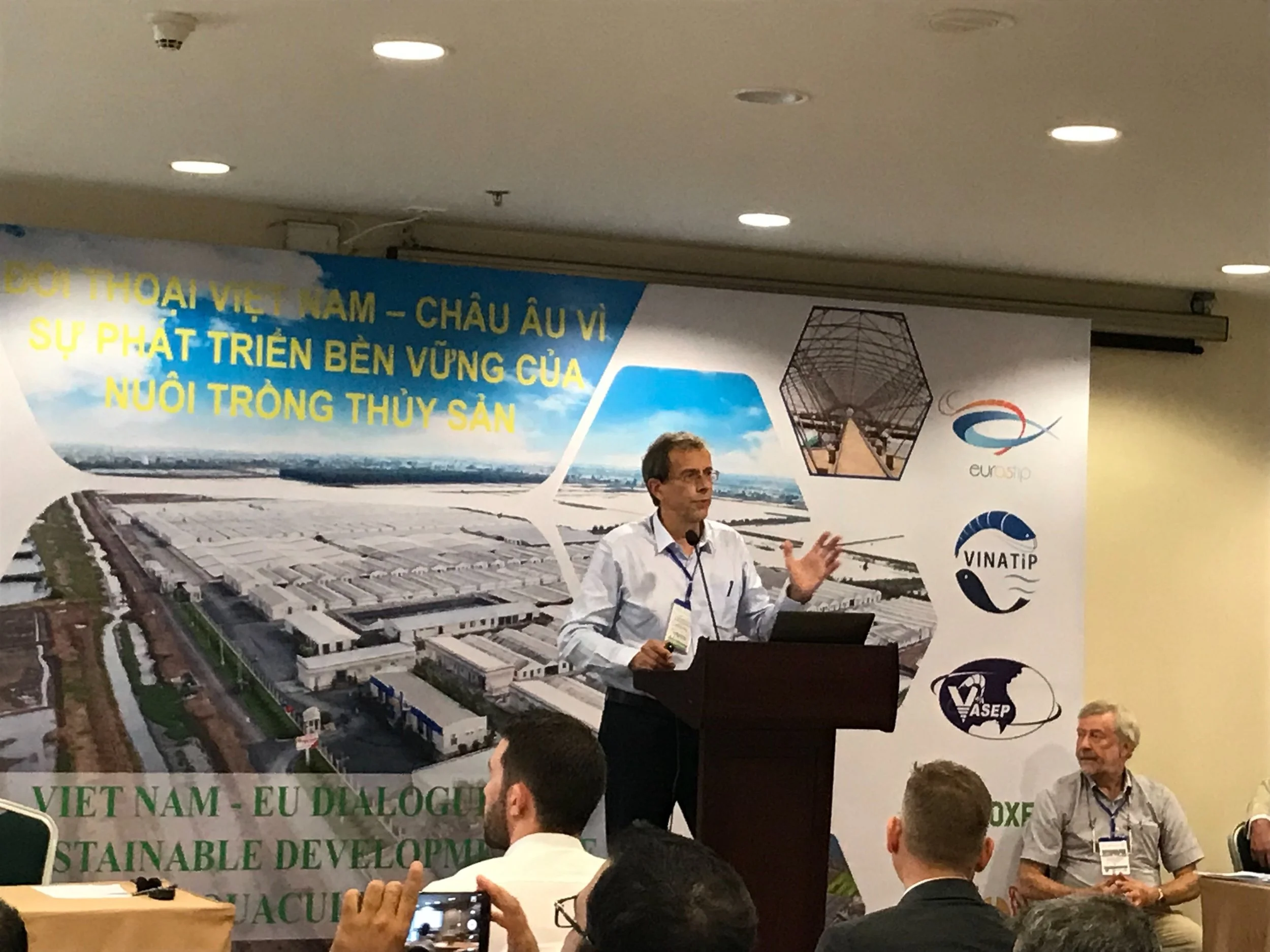 HCMC Vietnam 30 Aug 2019 Professor Dave Little presenting at the EU Eurastip brokerage event