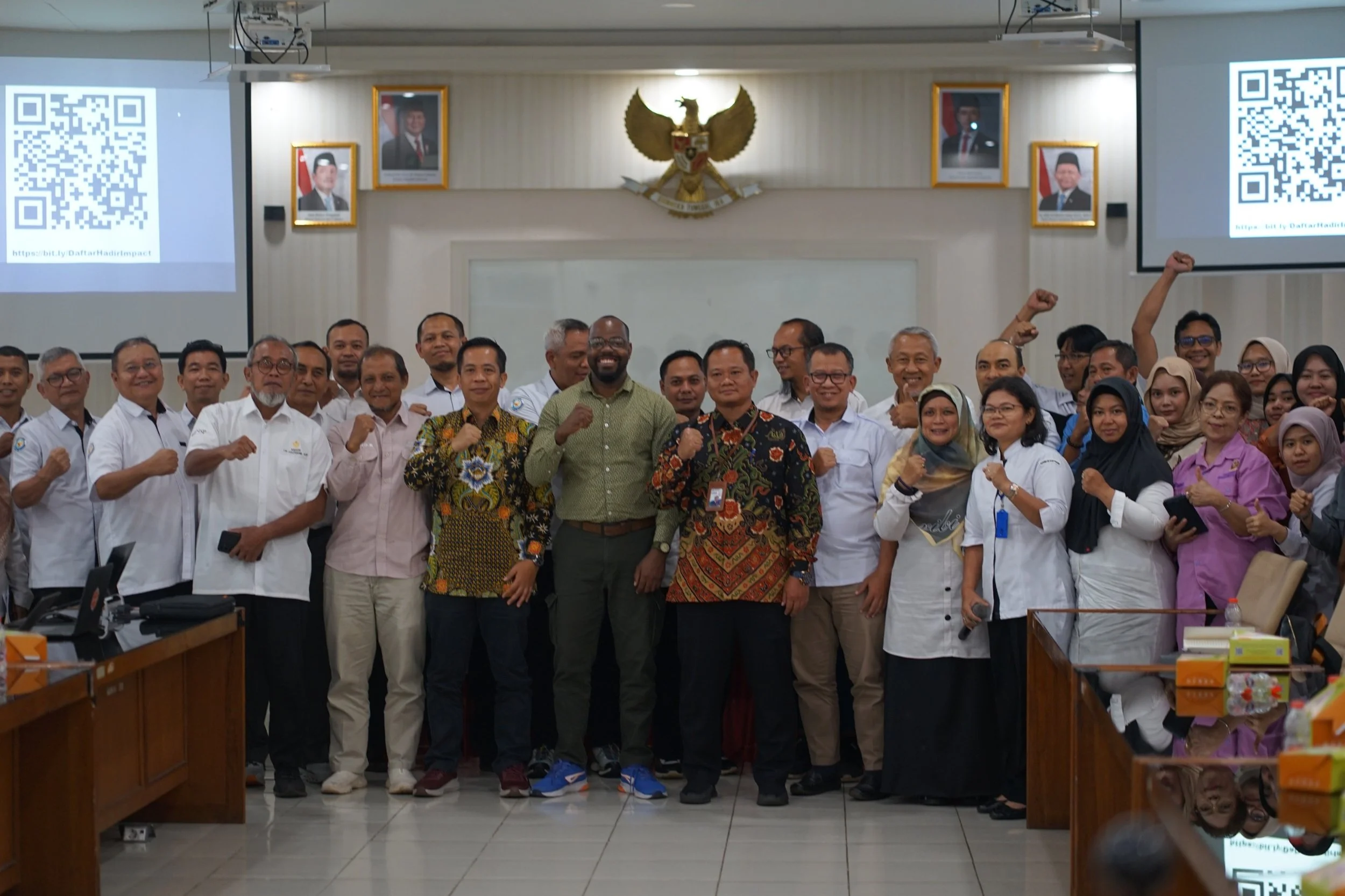 The meeting at Jakarta Technical University of Fisheries (JTUF) was attended by staff and Msc students