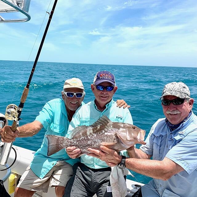 Great day of fishing with the judge !
Red grouper for Father&rsquo;s Day dinner