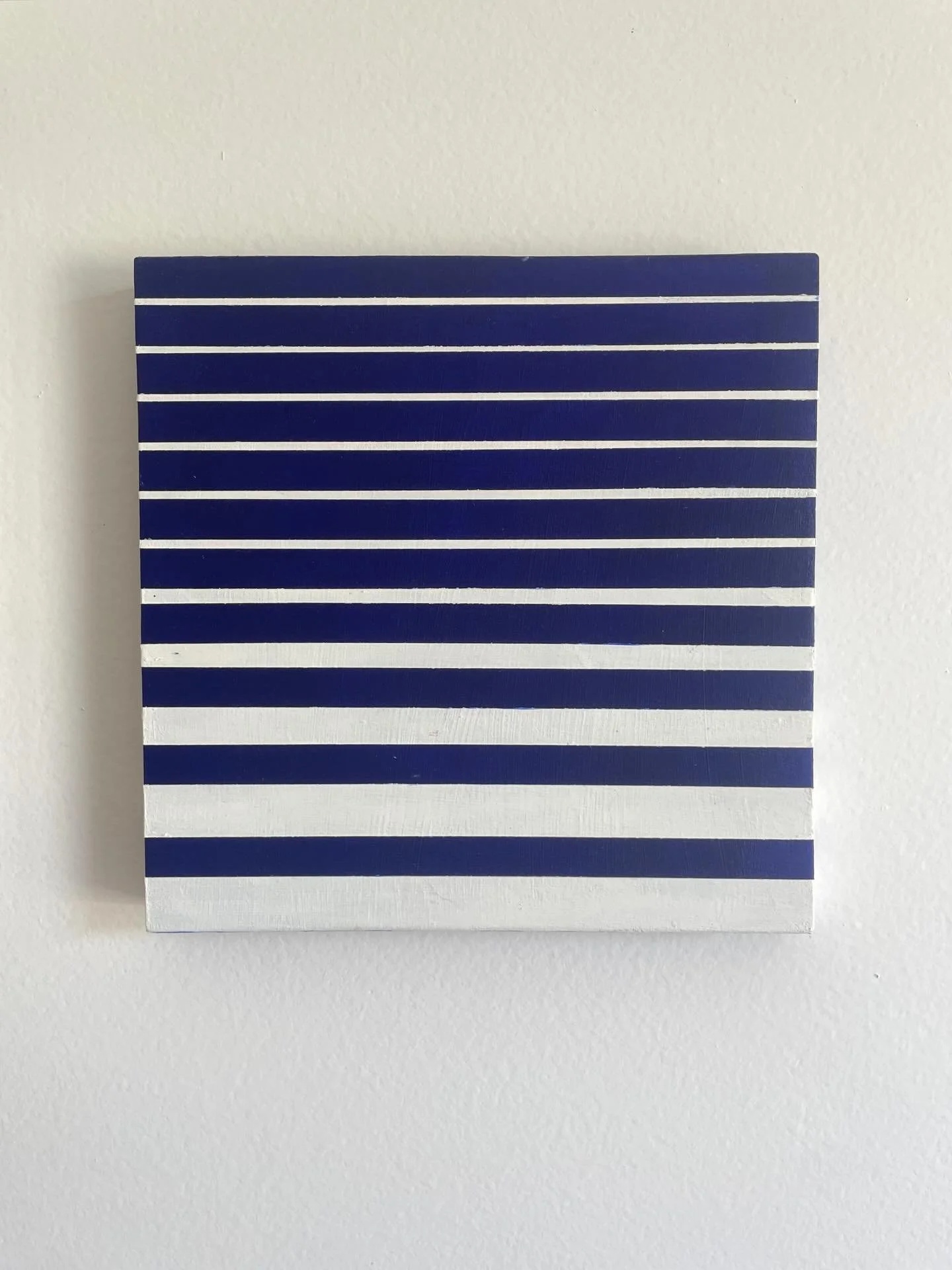 Available - &ldquo;Celebrate Finding my Edge&rdquo;, acrylic on wood panel, 8&rdquo; x 8&rdquo;. 

Here&rsquo;s a stripey little painting. Thank you! ($75).