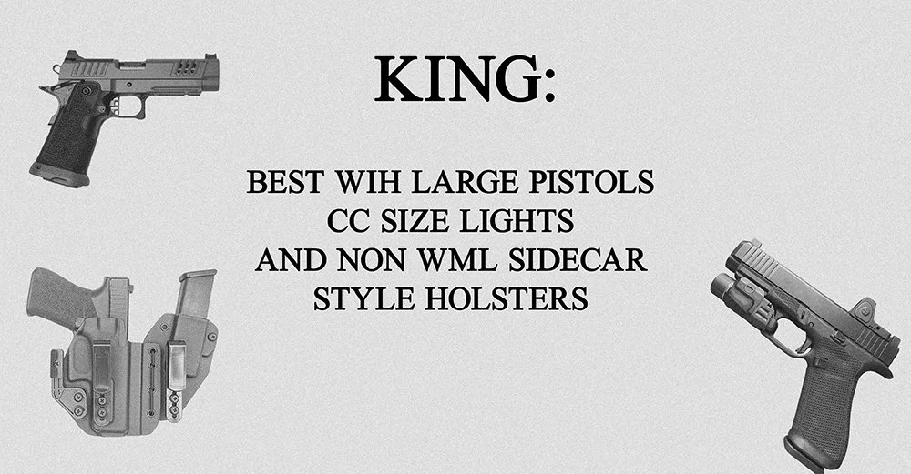 Mastermind Tactics Graphic showing best use for the King holster pillow