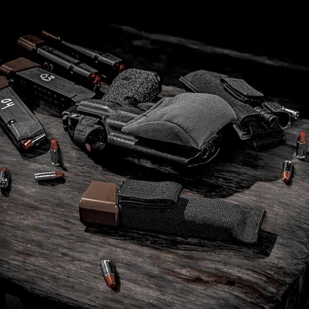 Mastermind Tactics holster pillow extendo mag carrier and TQ carrier displayed