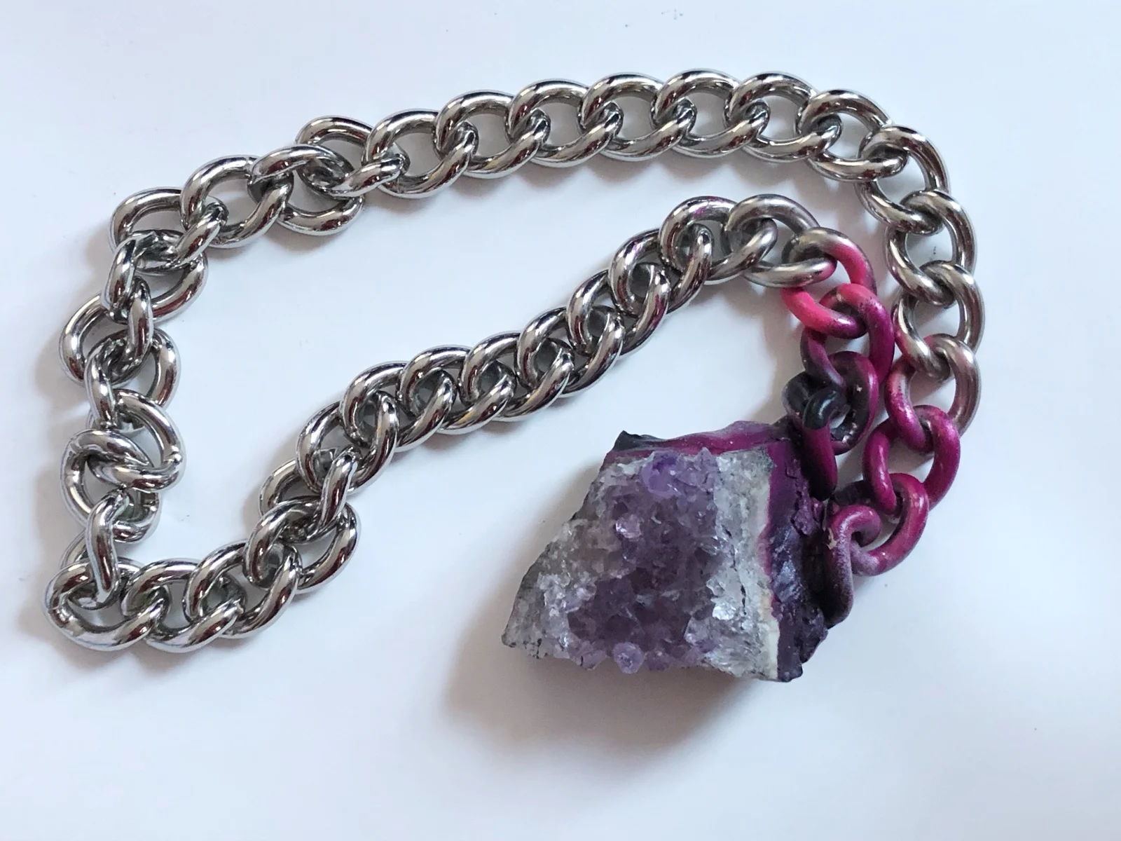 Amethyst Metal Chain 