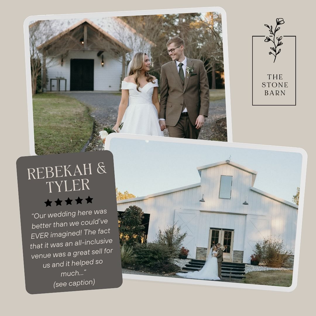 Kind words like these mean EVERYTHING to us!! 🤍🤍

&ldquo;Our wedding here was better than we could&rsquo;ve EVER imagined! The fact that it was an all-inclusive venue was a great sell for us and it helped so much to not have to worry about figuring