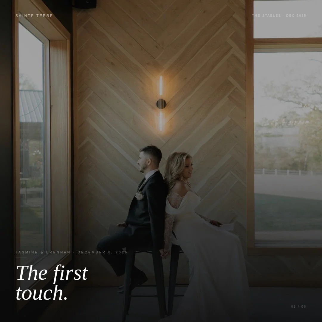 They didn&rsquo;t want to see each other before the ceremony.

But they wanted to be together. So they sat back to back &mdash; not quite touching, not quite apart &mdash; and they read their vows out loud to each other. No eye contact. Just voices, 