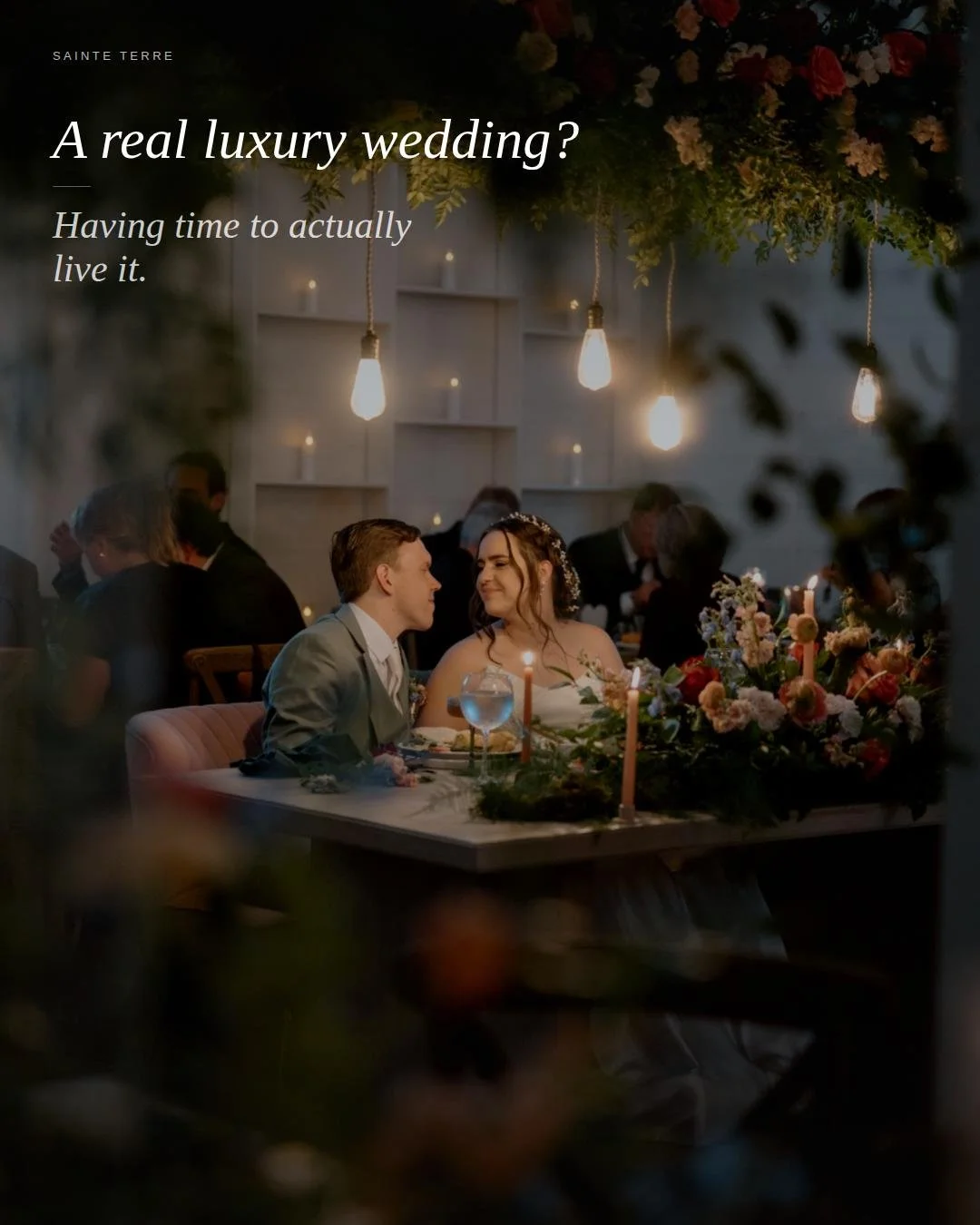 A real luxury wedding?

It's not the floral budget. It's not the dress or the venue or the champagne.

✨It's having time to actually live it.✨

Mercedes and Evan didn't spend their wedding day managing vendors, chasing a timeline, or worrying about w