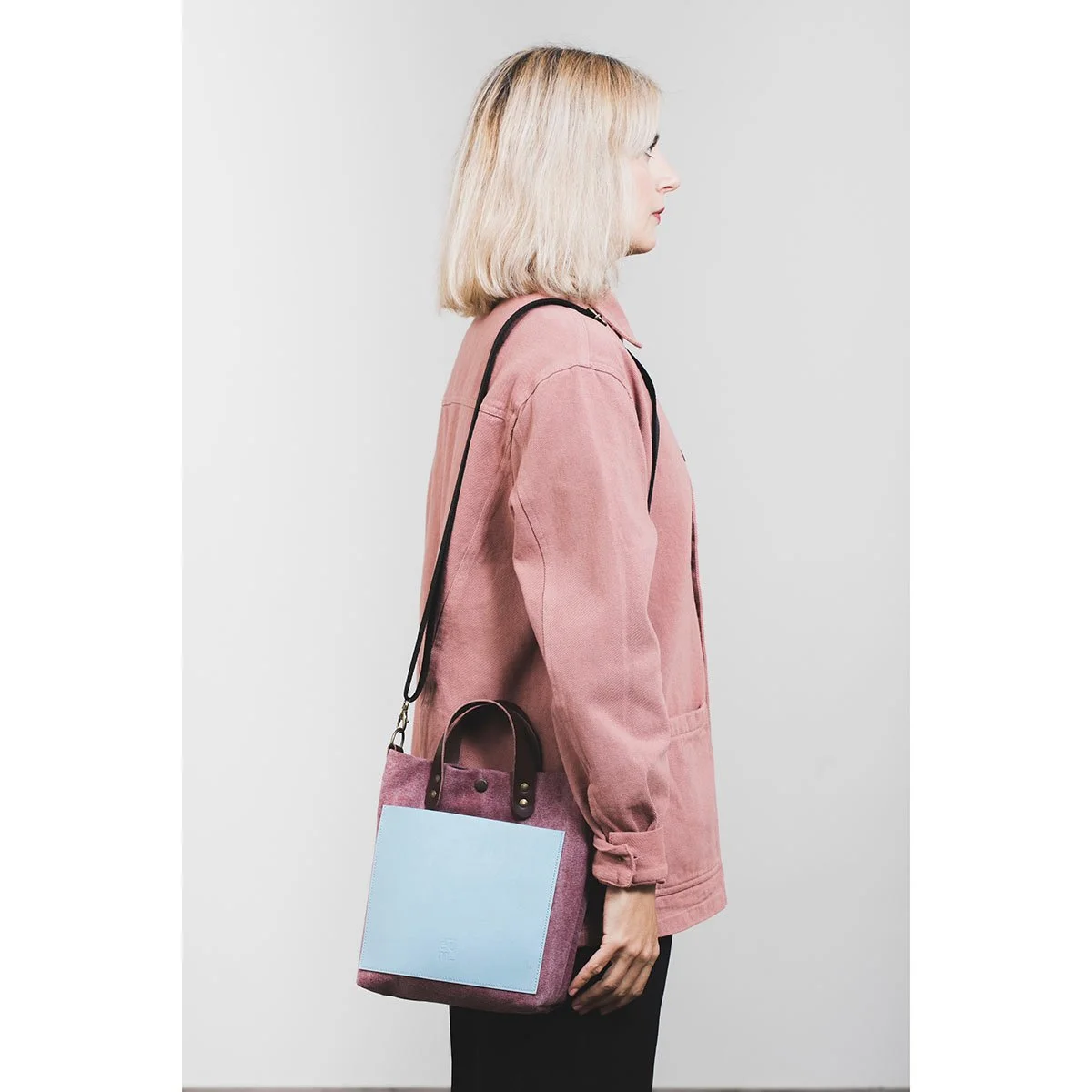 Bolso granate azul