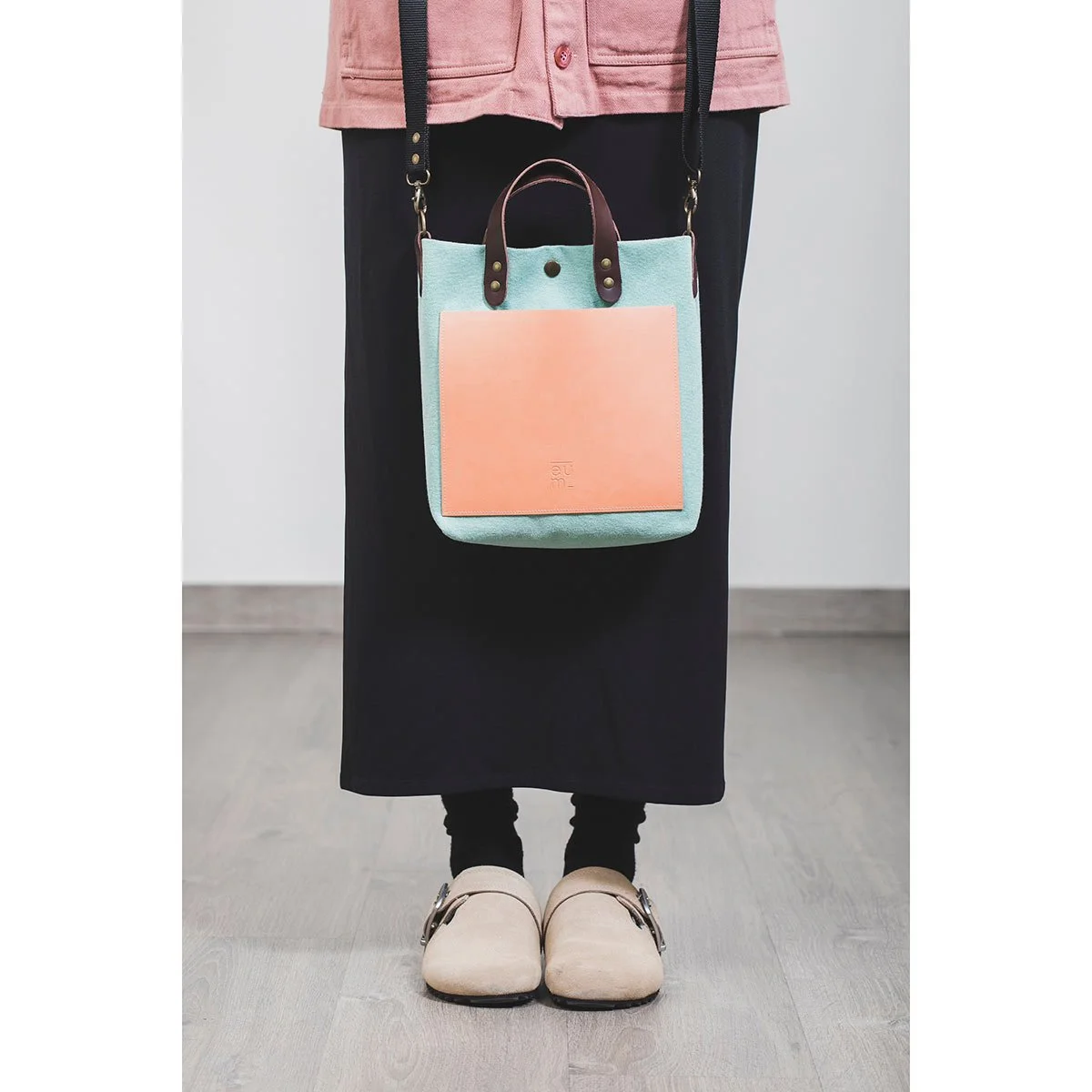 Bolso turquesa salmón