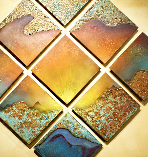 Raku Pottery Wall Art