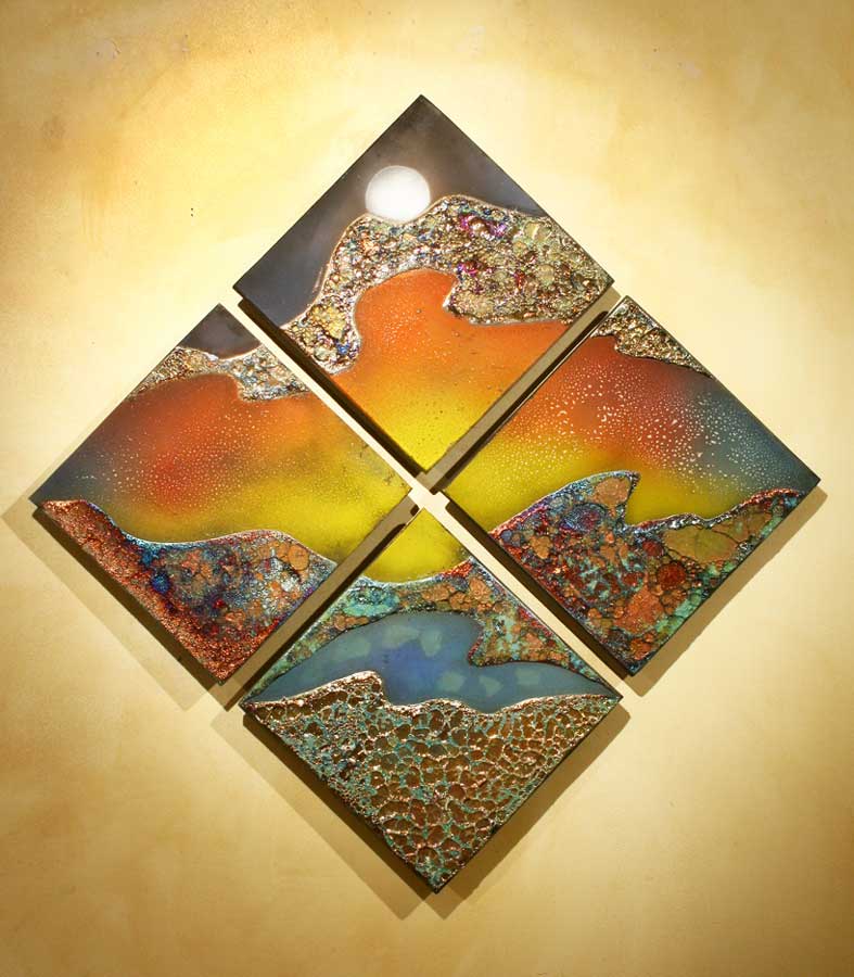 Raku Pottery Wall Hangings from Steven Forbes-deSoule