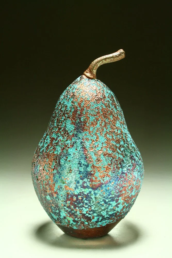 Copper and Blue Pear, stem reversed, view 2.jpg