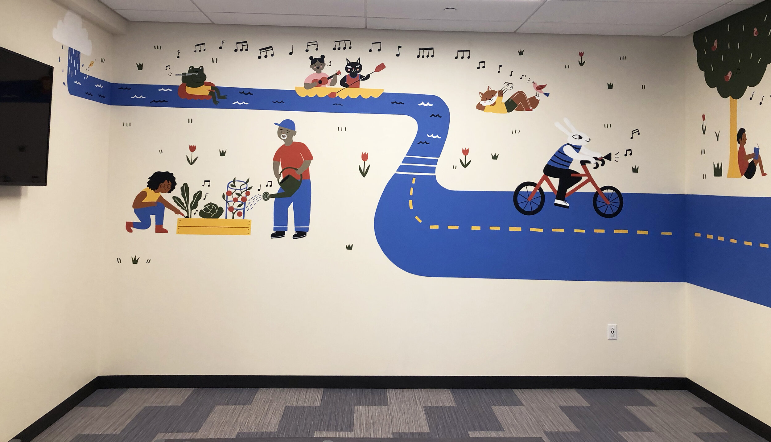Mural for Children's Waiting Room at Ohio City MetroHealth