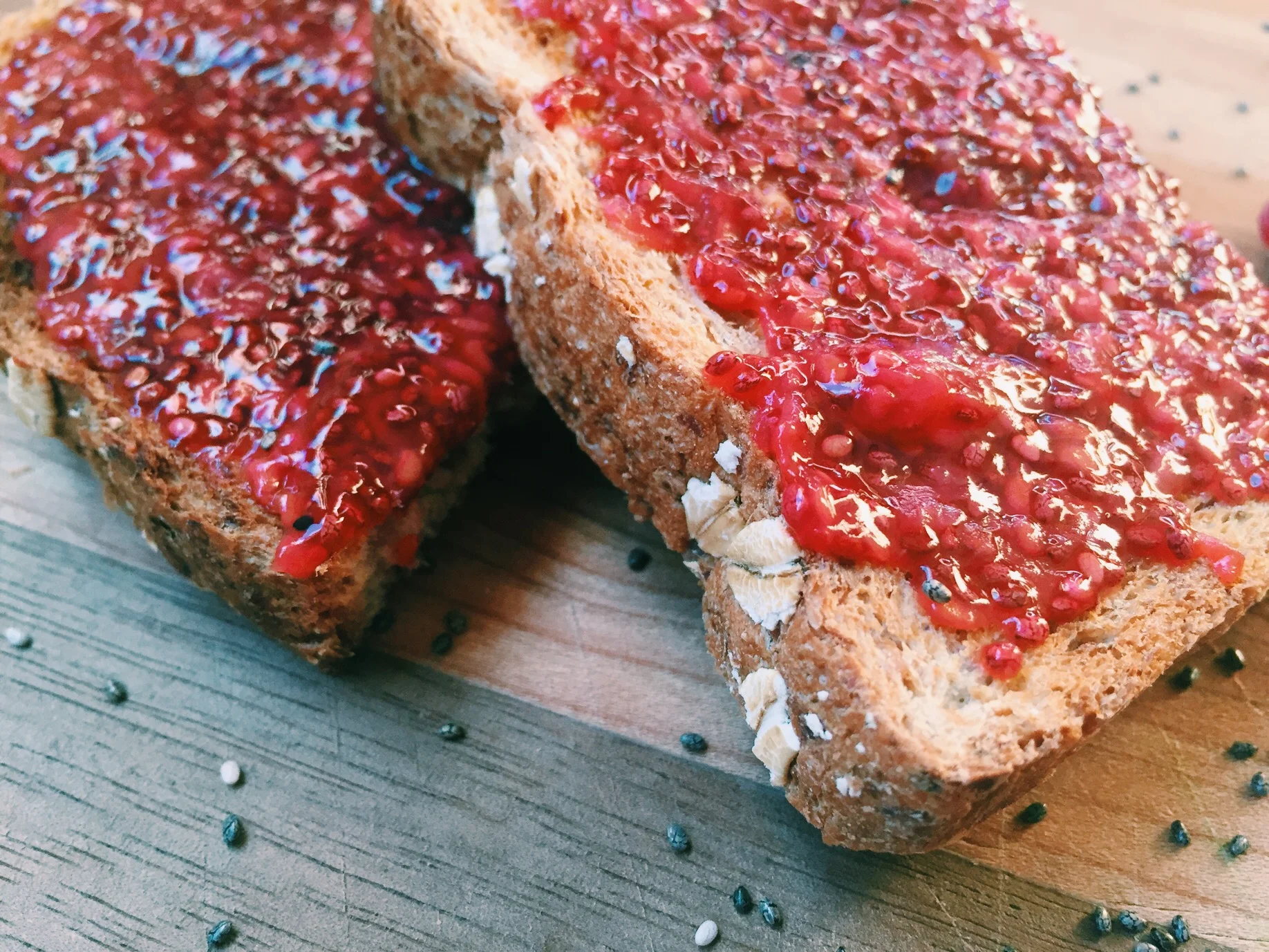 Raspberry + Vanilla Chia Seed Jam