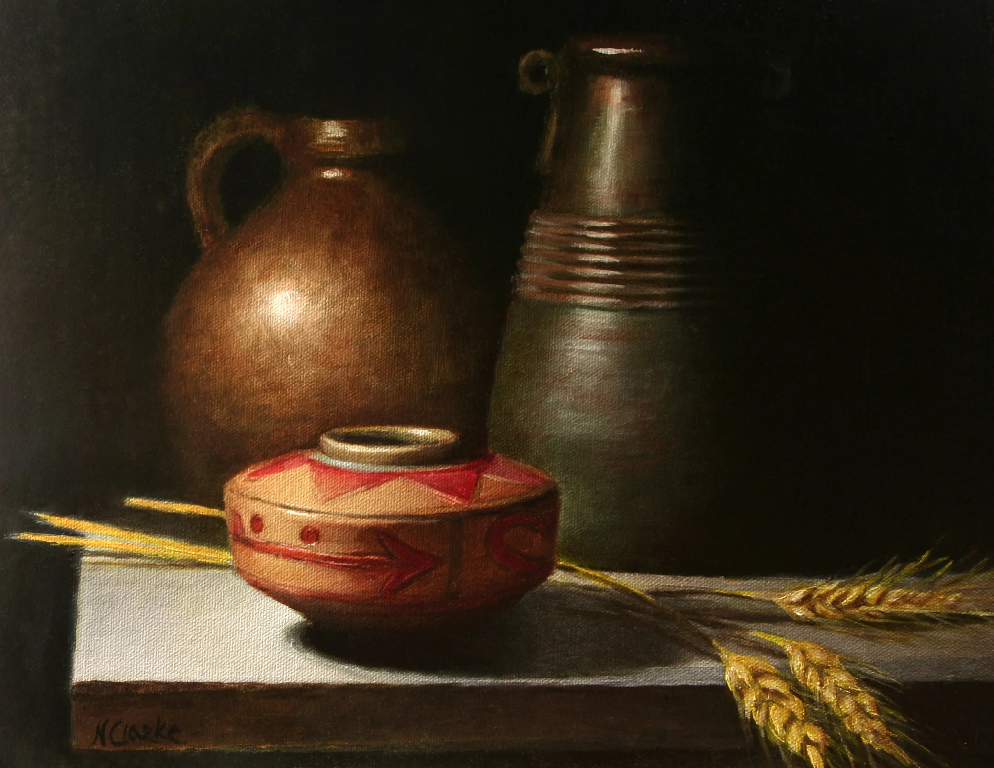 Natalia Clarke Indian Pottery 11 x 14 inches, $1,200