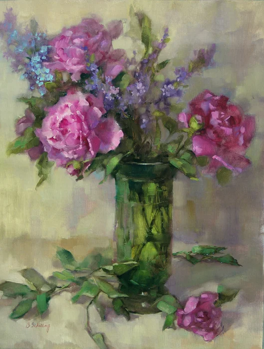 Barbara Schilling Bernhardt Peony 26 x 20 inches, $1,600