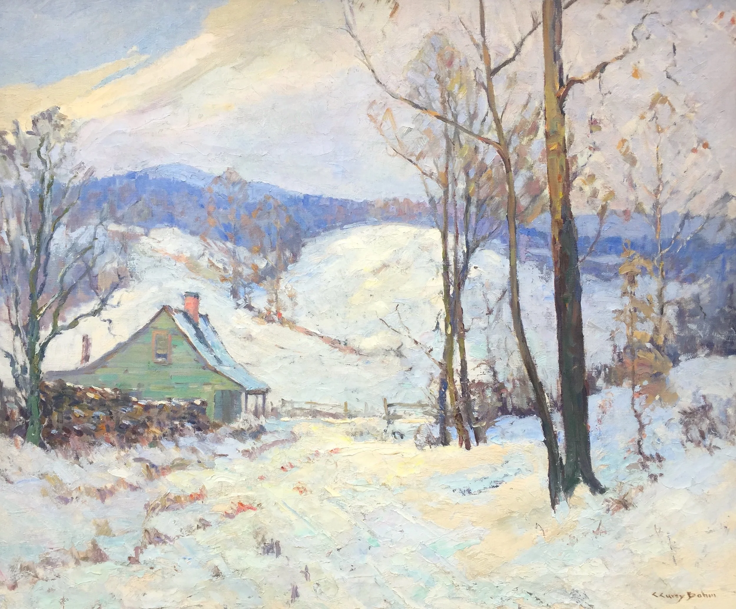   C. Curry Bohm   (American 1894-1971)   Waning Light   Oil on canvas, 30 x 36 inches  Signed lower right   SOLD  