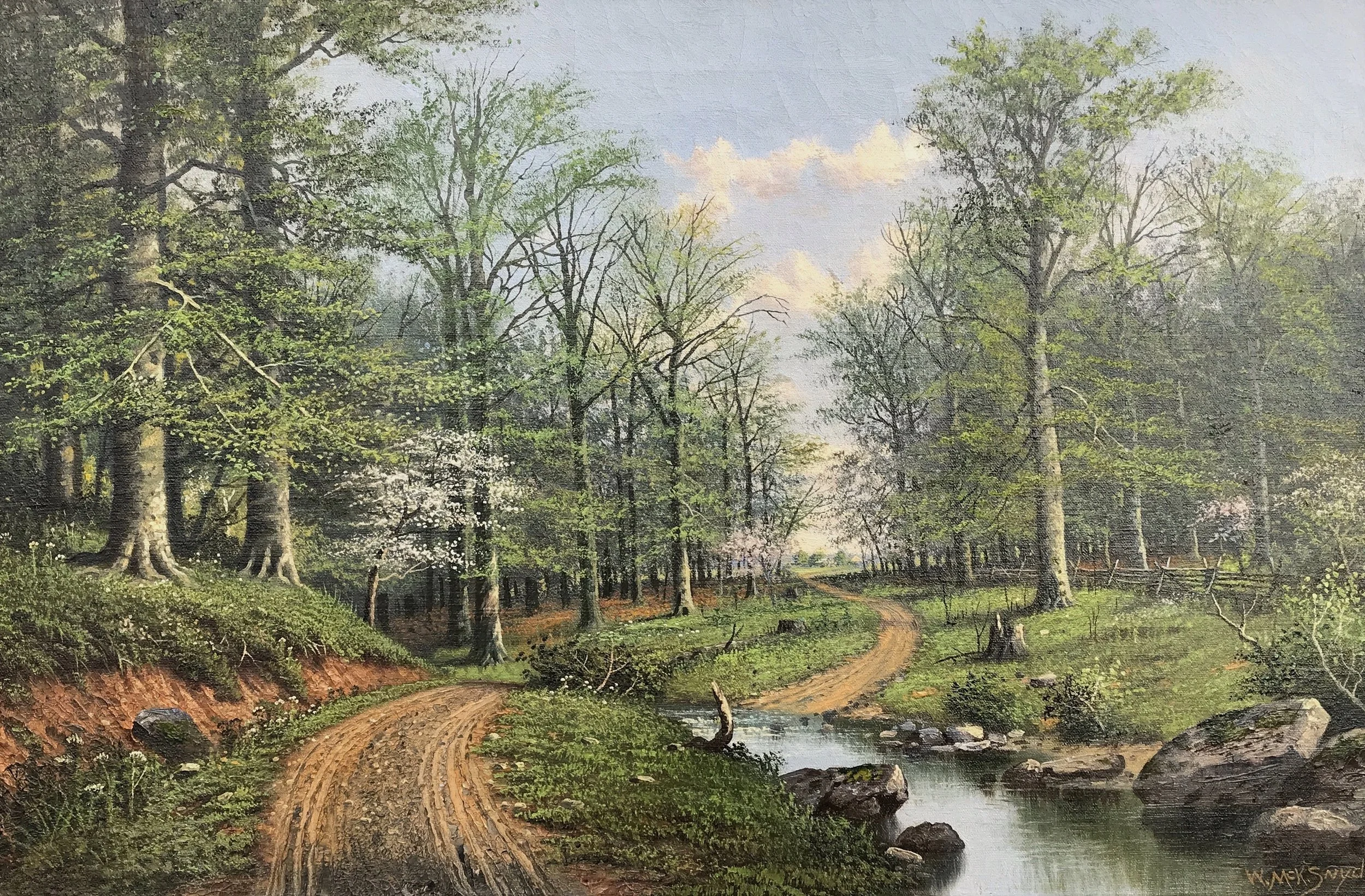   William McKendree Snyder   (American 1848-1930)   Spring’s Awakening   Oil on canvas, 18 x 28 inches  Signed lower right   SOLD  