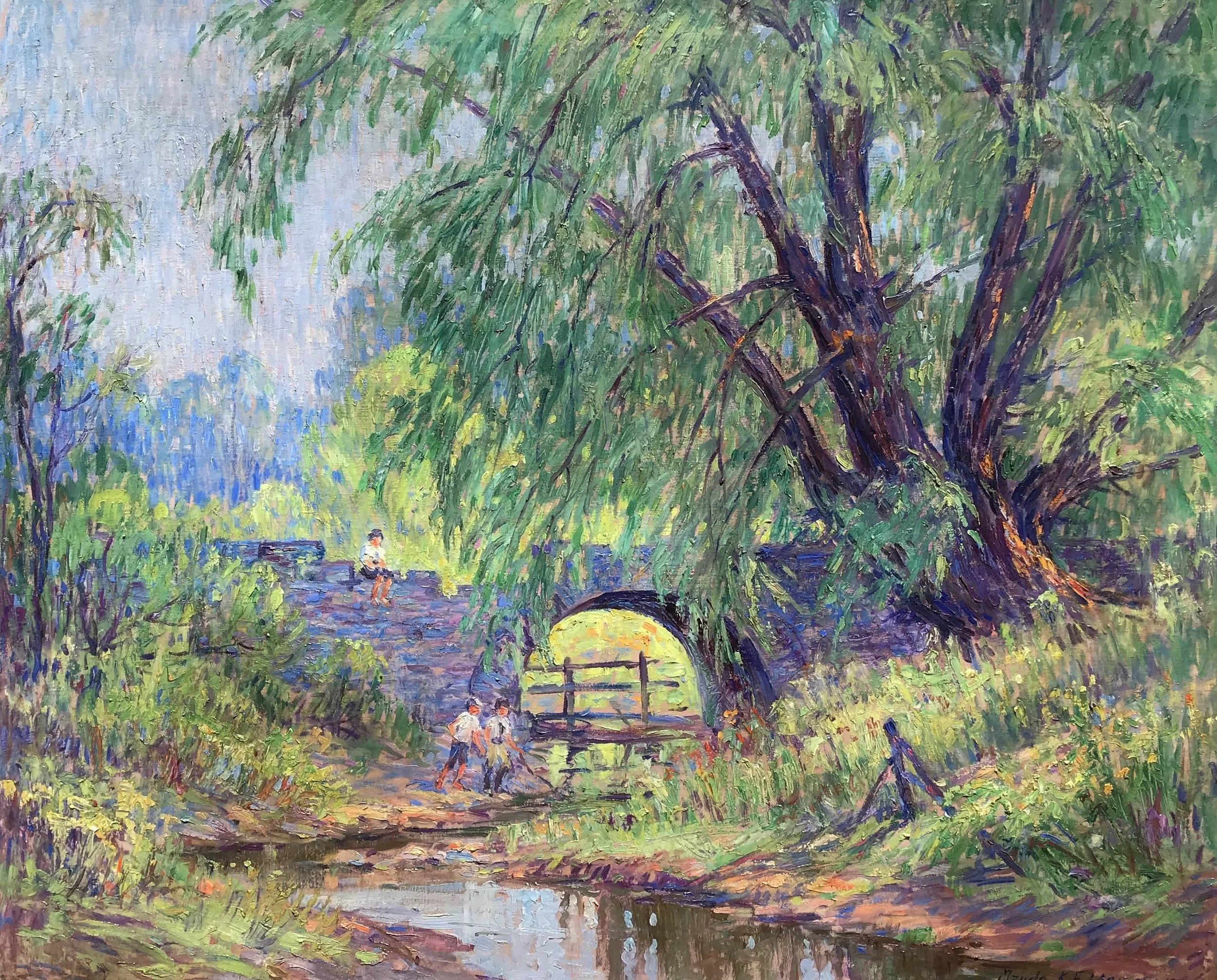   Maude K. Eggemeyer   (American 1877-1959)   Old Willow,  ca. 1925  Oil on canvas, 28 x 34 inches  Signed lower right   SOLD  