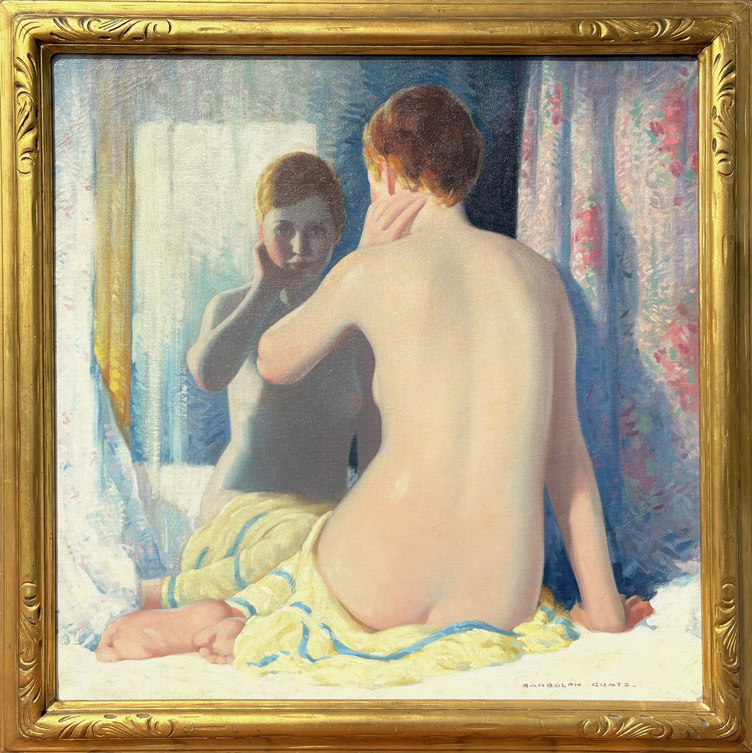 Randolph Coats (American 1891-1957) Vanity, ca. 1927 Oil on canvas, 30 × 30 inches Signed lower right