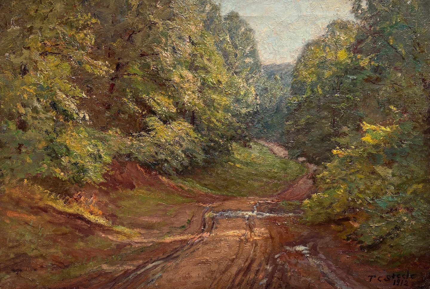 T. C. Steele (American 1847-1926) The Road to Nashville, 1912 Oil on canvas, 22 × 32 inches Signed and dated lower right