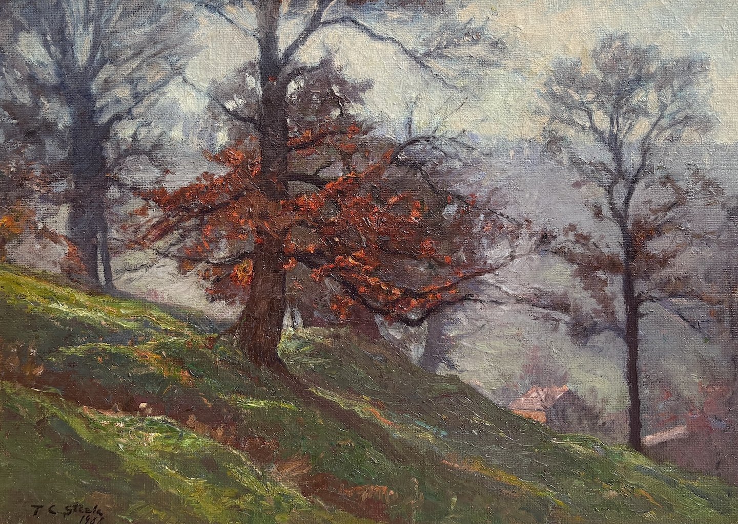 T. C. Steele (American 1847-1926) Hillside Farm, 1906 Oil on canvas, 20 × 28 inches Signed and dated lower left