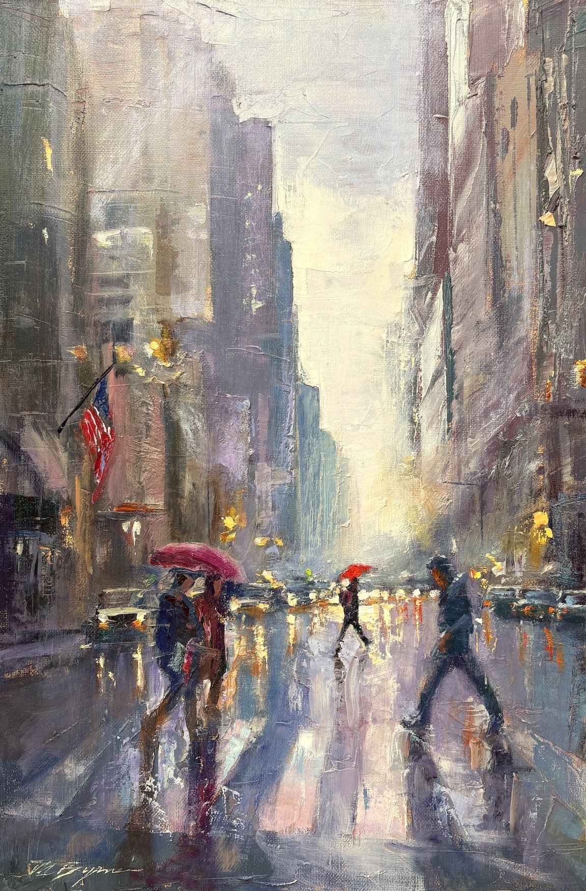 Michele Byrne (American, b. 1959) Manhattan Tapestry, 42nd Street Oil on linen, 18 × 12 inches Signed lower left $2,650