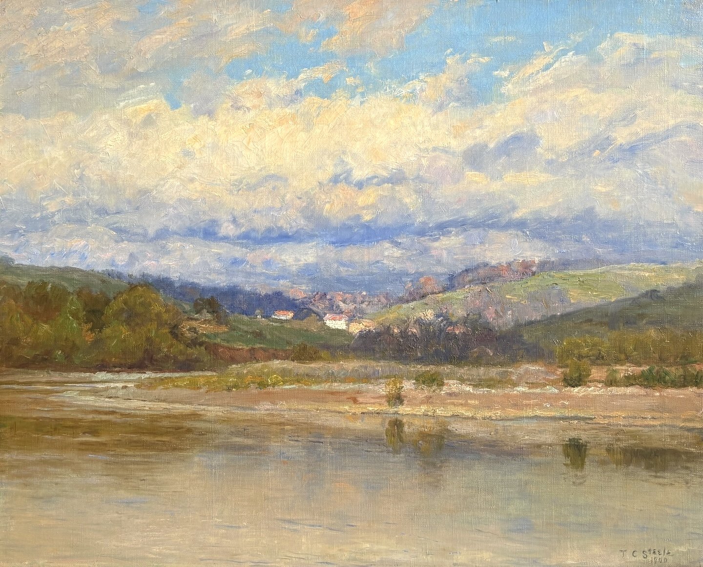 T. C. Steele (American 1847-1926) Brookville, 1900 Oil on canvas, 22 × 27 inches Signed and dated lower right