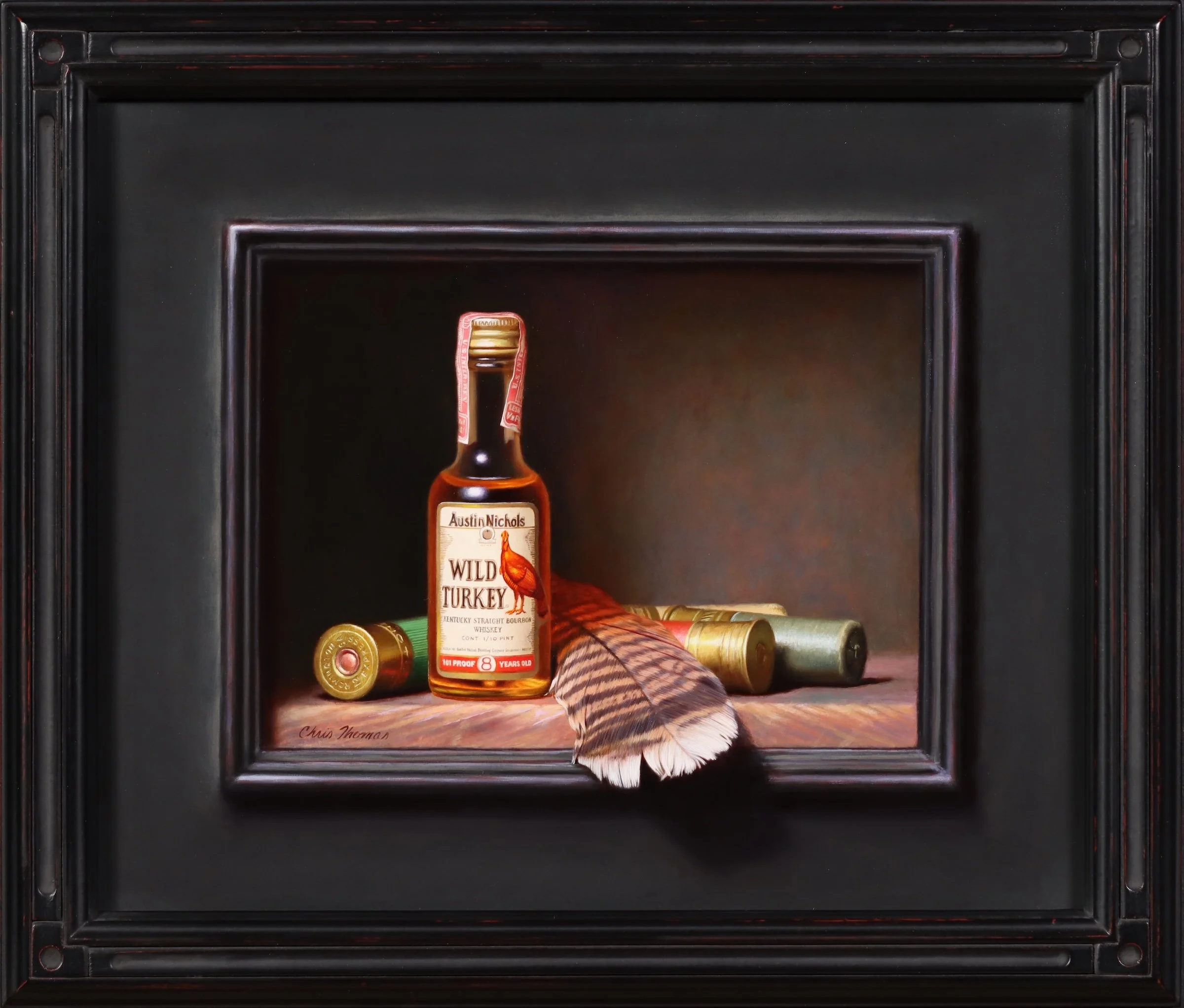 Chris Thomas (American, b. 1970) Wild Turkey, 2025 Oil on board, 9-3/4 × 11-3/4 inches Signed lower left $4,500
