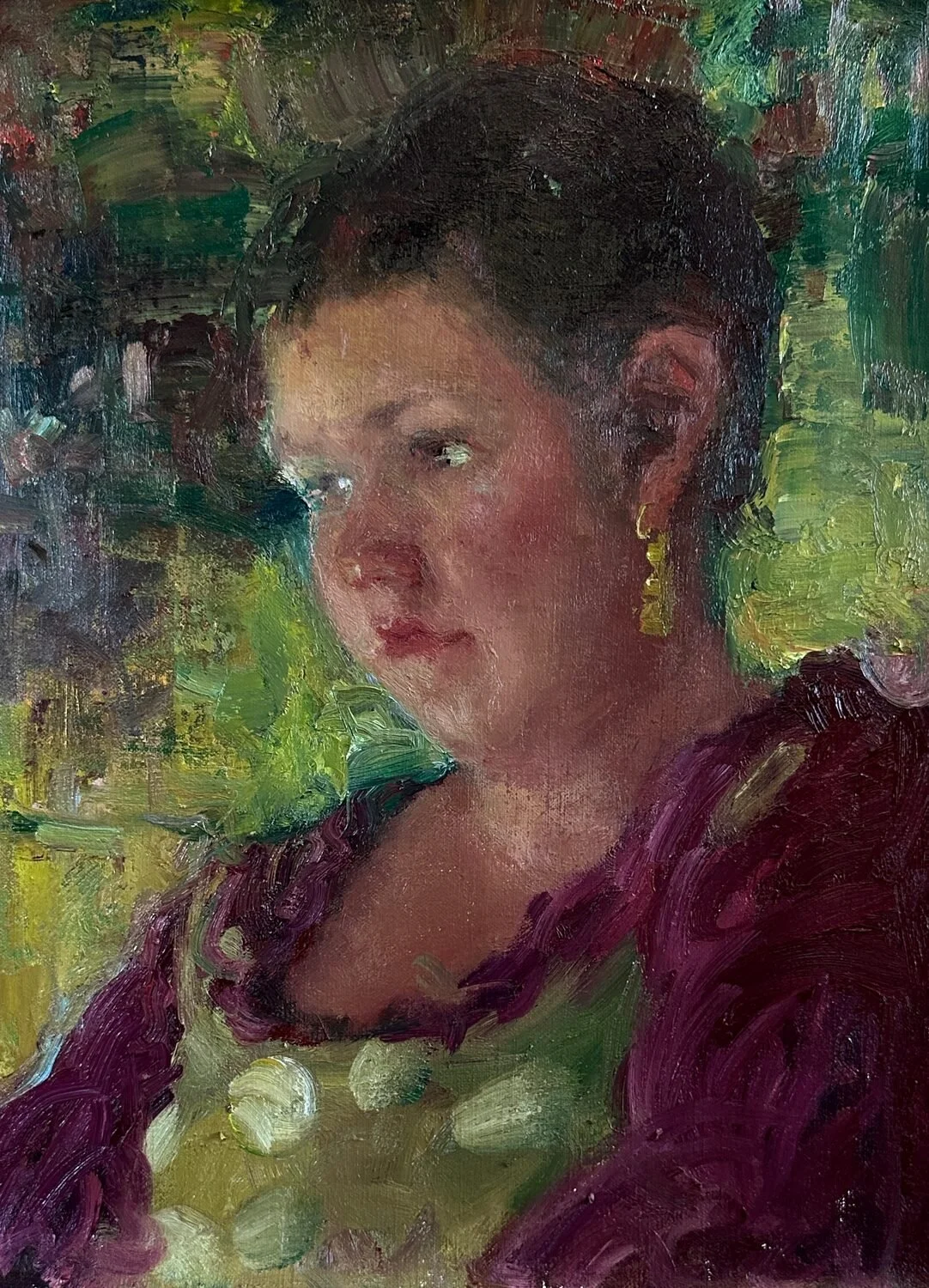 Ni Zhu Woman in a Renaissance Faire, 2024 Oil, 16 × 12 inches $2,500
