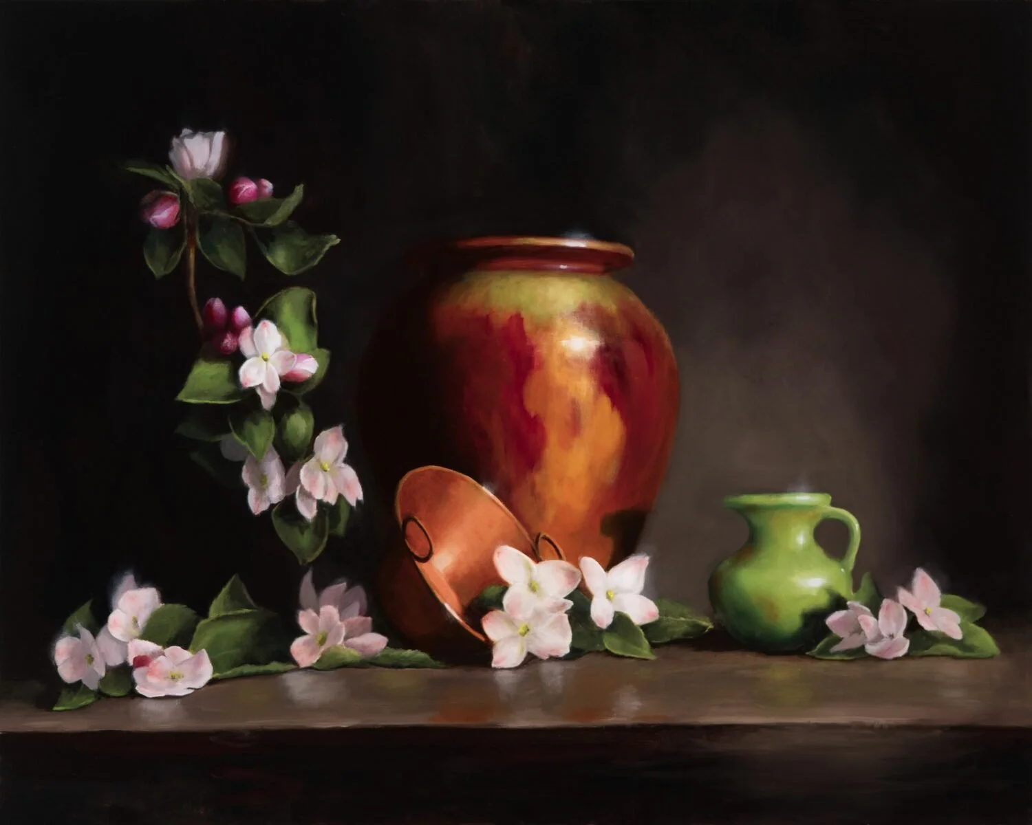 Patricia C. Tribastone Apple Blossoms and Copper, 2024 Oil, 16 × 20 inches $2,200