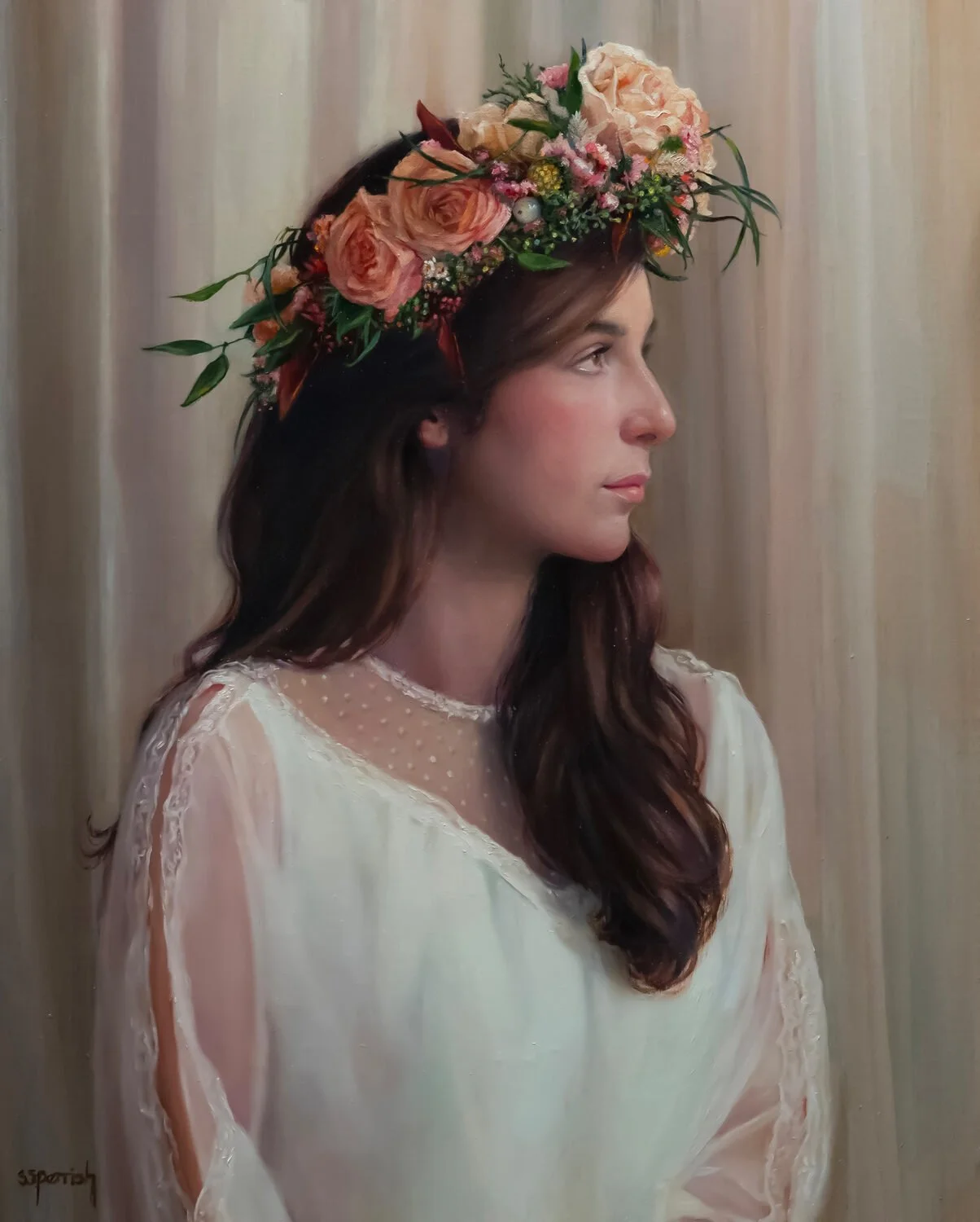 Susan S. Perrish Fleur, 2025 Oil, 20 × 16 inches $1,900