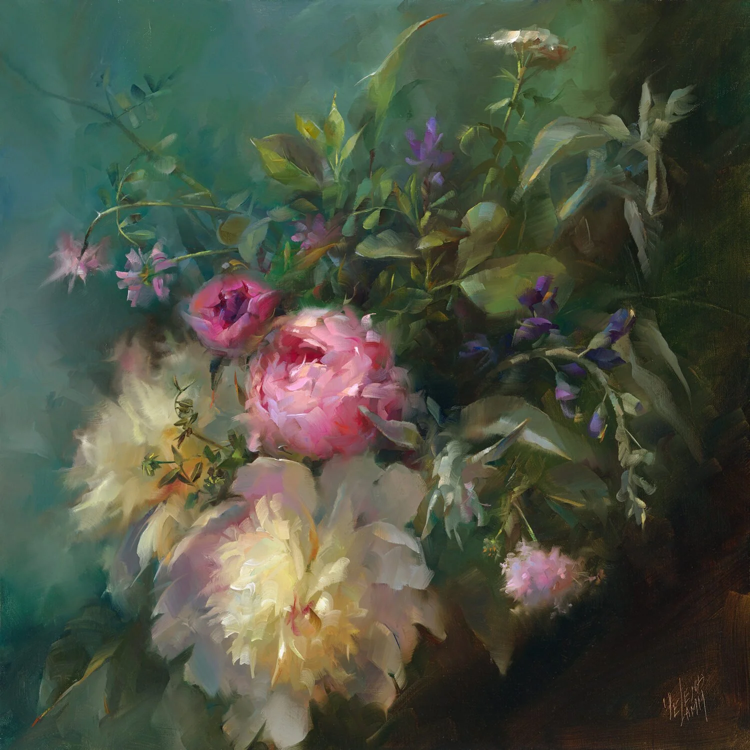 Yelena Lamm Lush Reverie, 2025 Oil, 25 × 25 inches $4,200
