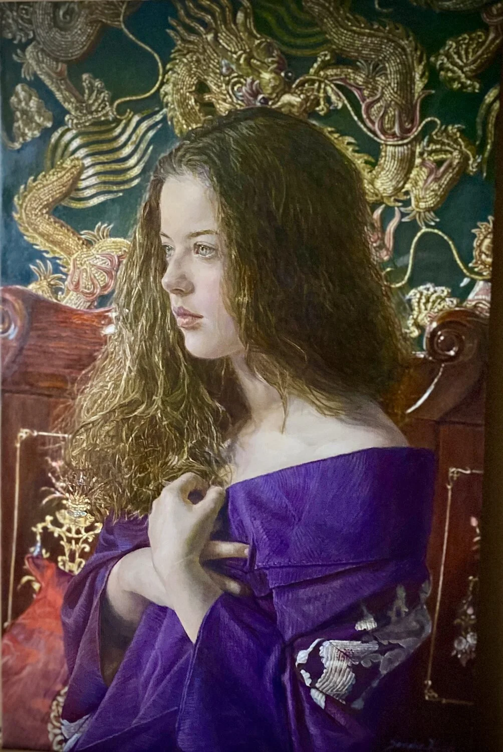 Sandra Kuck Purple Kimono, 2023 Oil, 26 × 16 inches $15,900