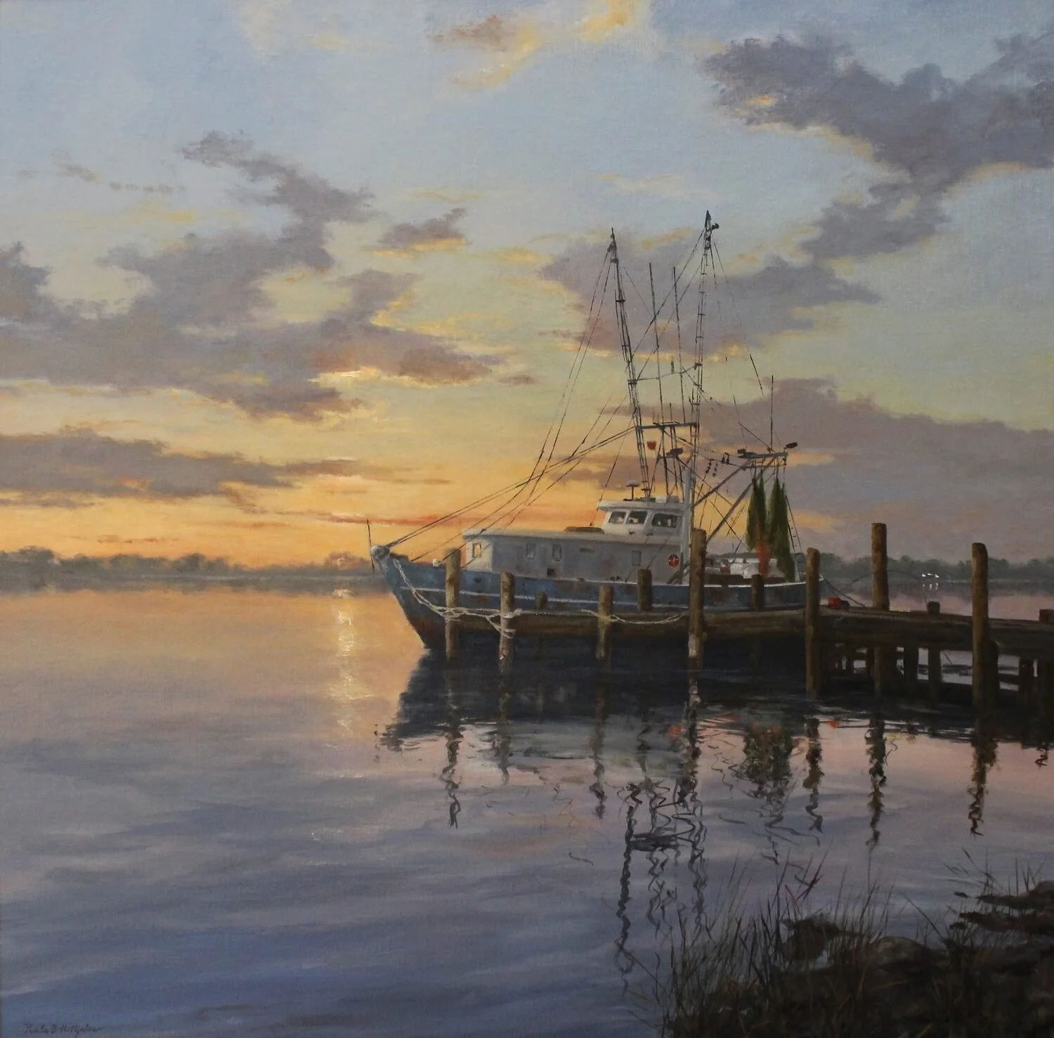 Paula B. Holtzclaw Sittin By the Dock, 2024 Oil, 30 × 30 inches $8,600