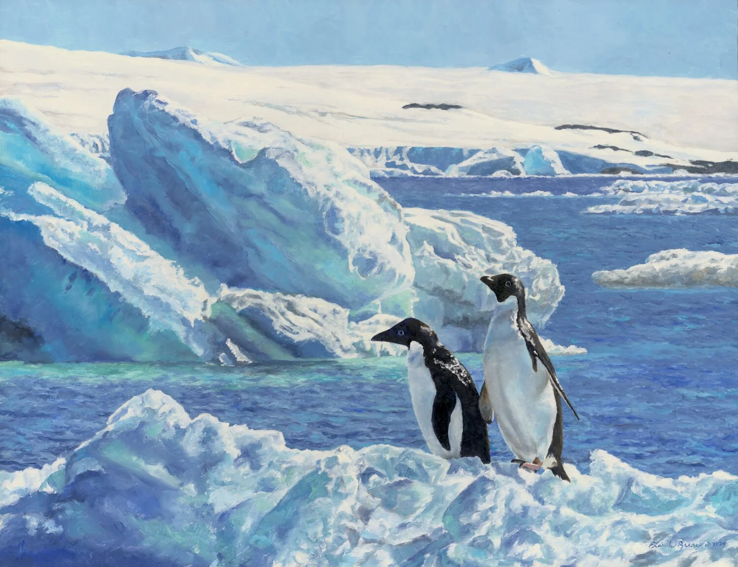 Linda Besse Cold Never Bothered Me, 2024 Oil, 14 × 18 inches $2,900