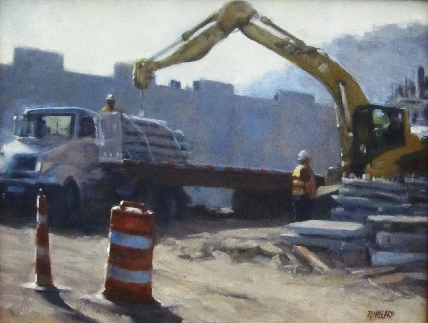 Ray Hassard Slabs 2 Oil on canvas, 14 × 18 inches Signed lower right $1,900
