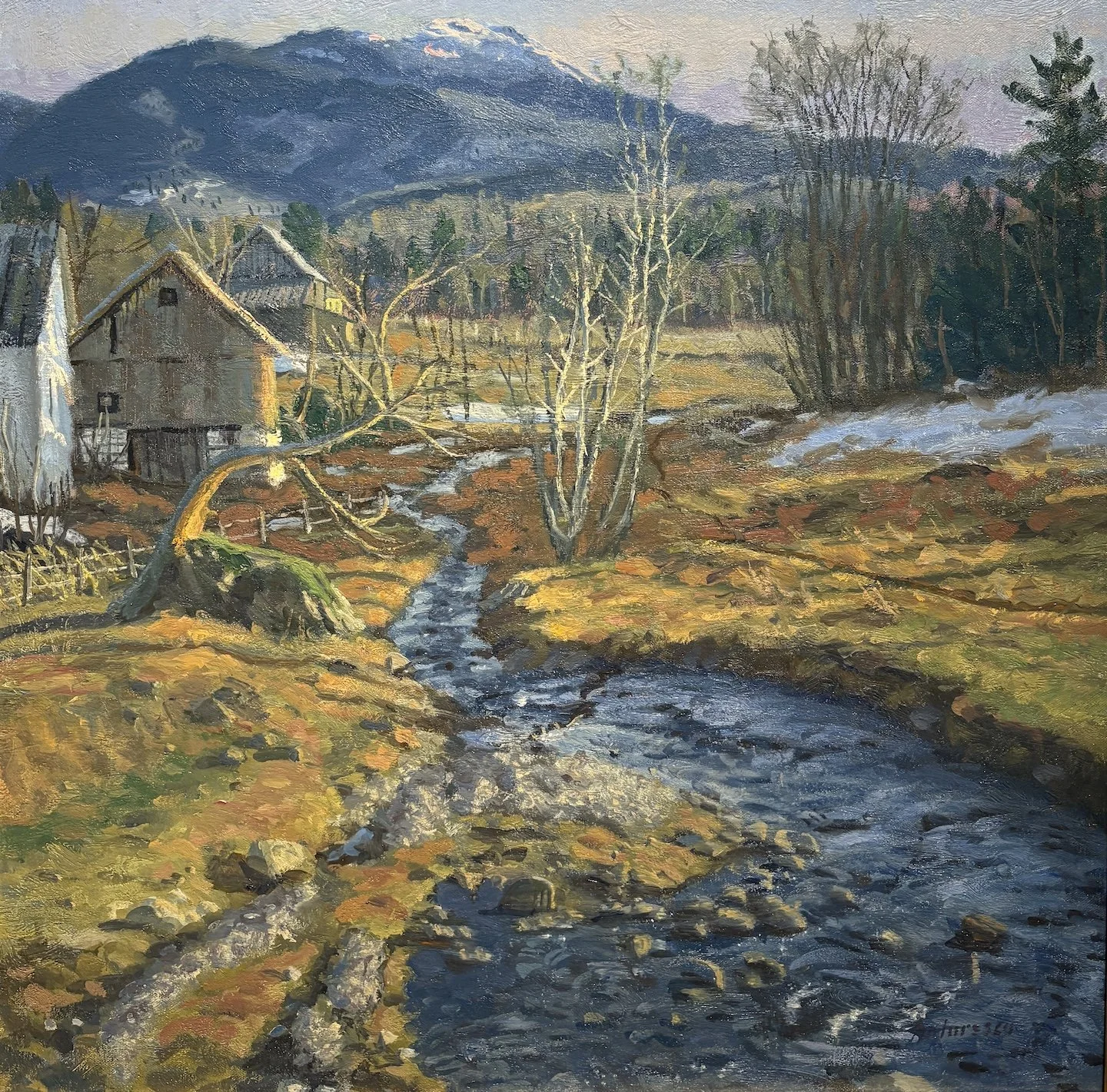   Fred Doloresco   (American, b. 1948)   Sterling Ridge   Oil on canvas, 24 × 24 inches  Signed lower right   Exhibited:  47th Annual IHA Exhibition, 2025  $4,200 